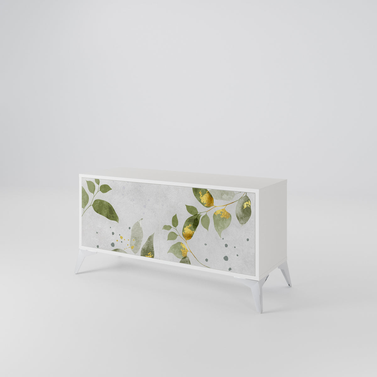 ELEGANT BOTANICS Móvel de TV Compacto de 2 Portas