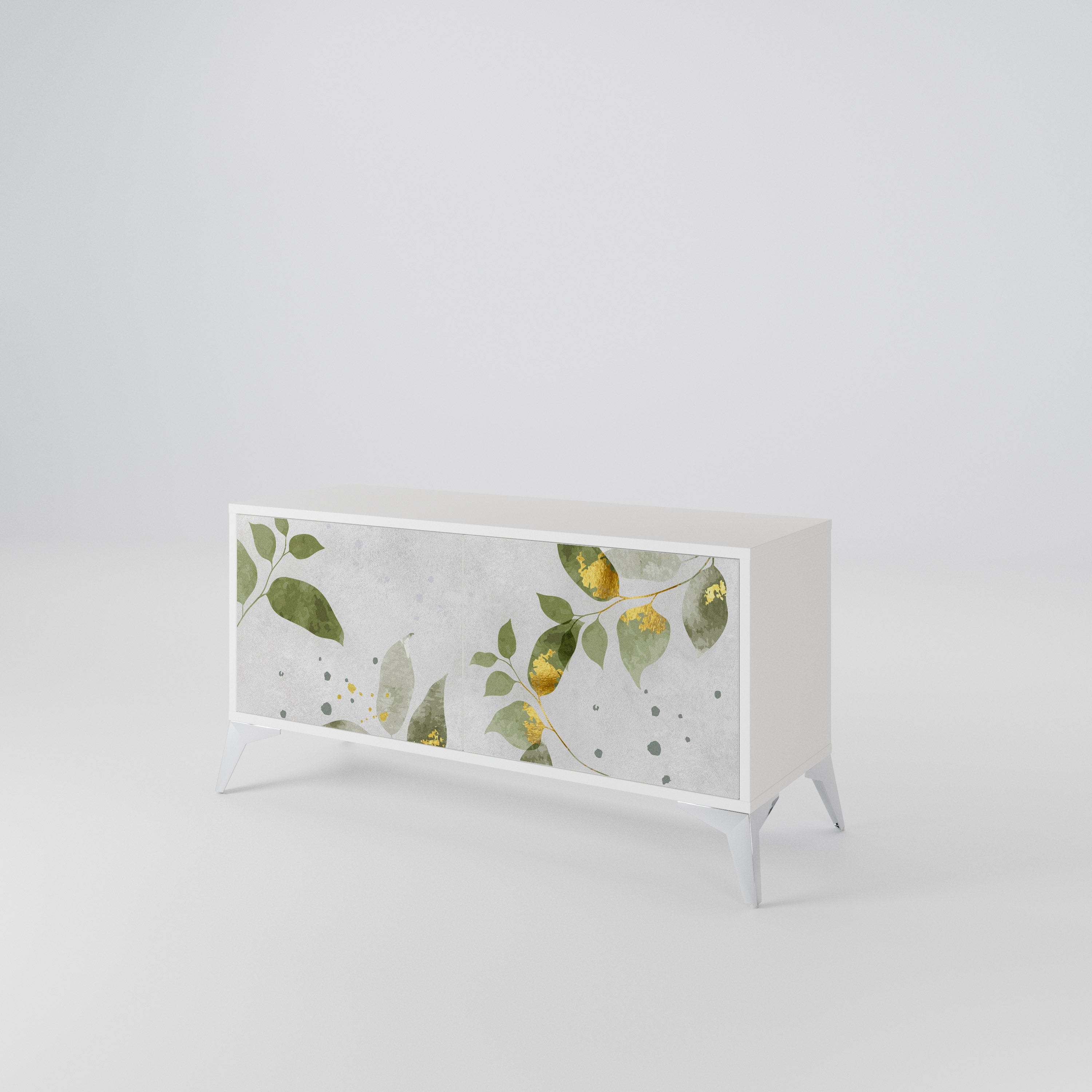 ELEGANT BOTANICS Móvel de TV Compacto de 2 Portas