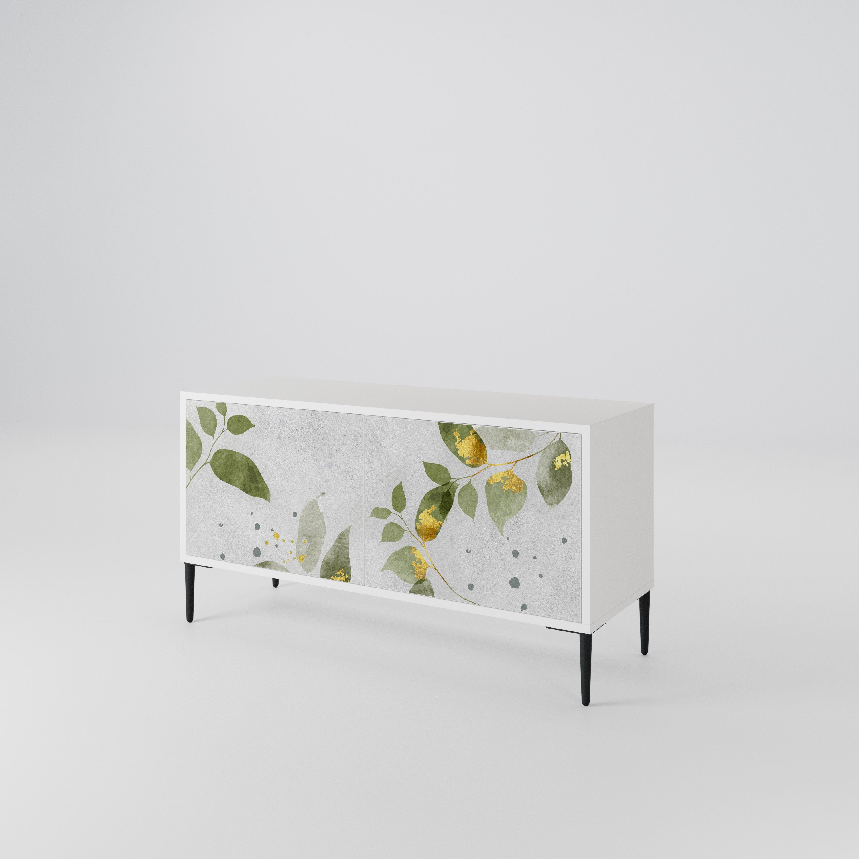 ELEGANT BOTANICS Móvel de TV Compacto de 2 Portas
