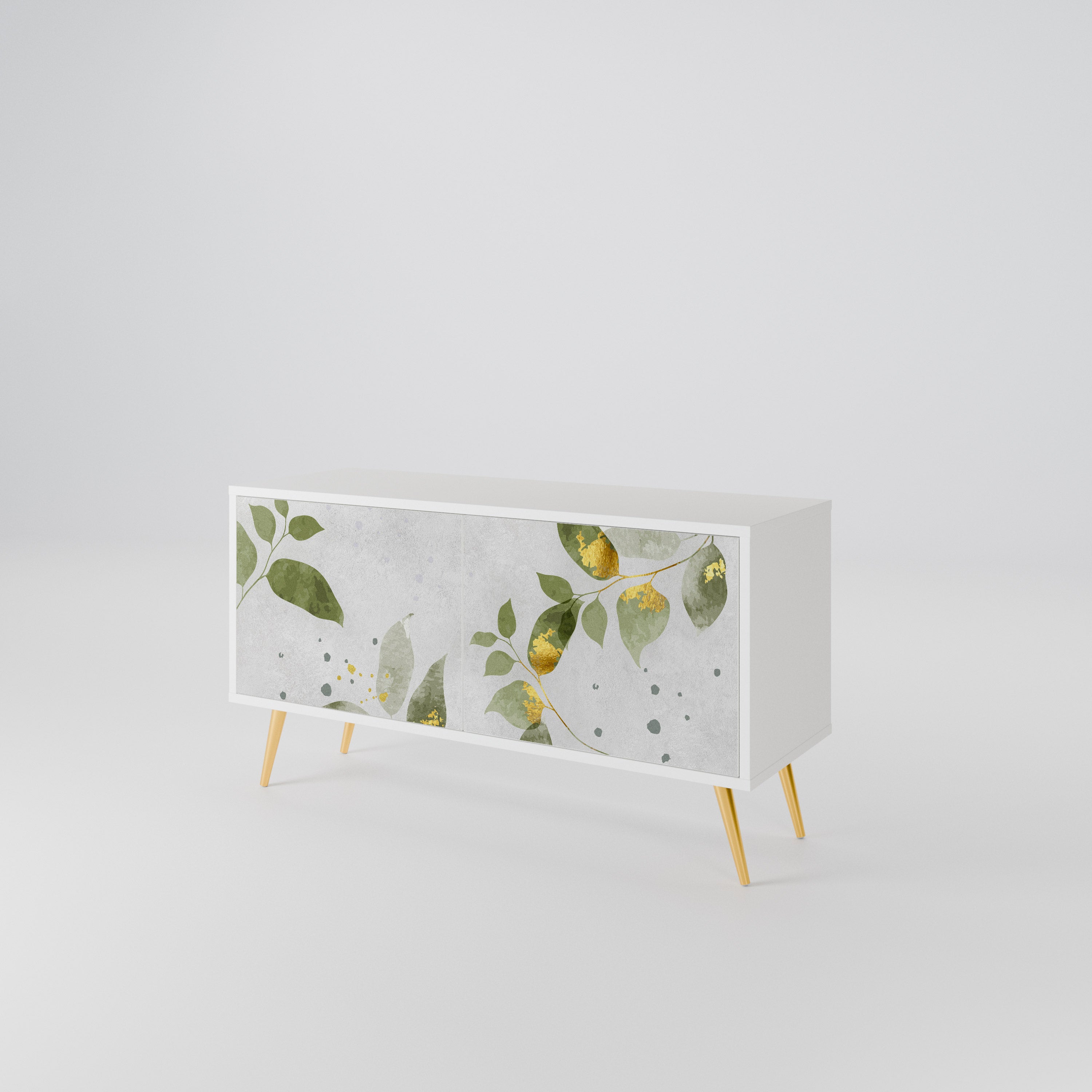 ELEGANT BOTANICS Móvel de TV Compacto de 2 Portas