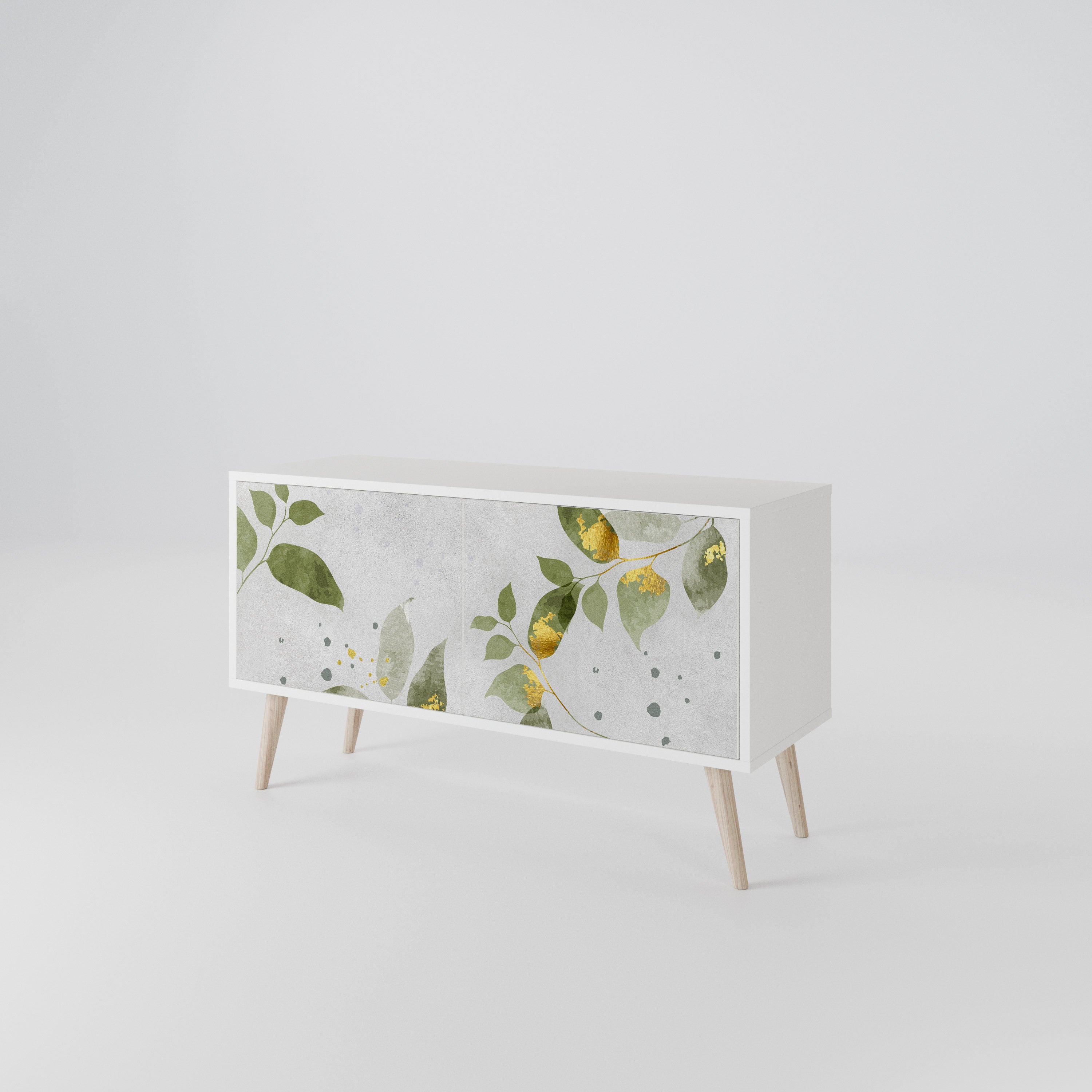 ELEGANT BOTANICS Móvel de TV Compacto de 2 Portas