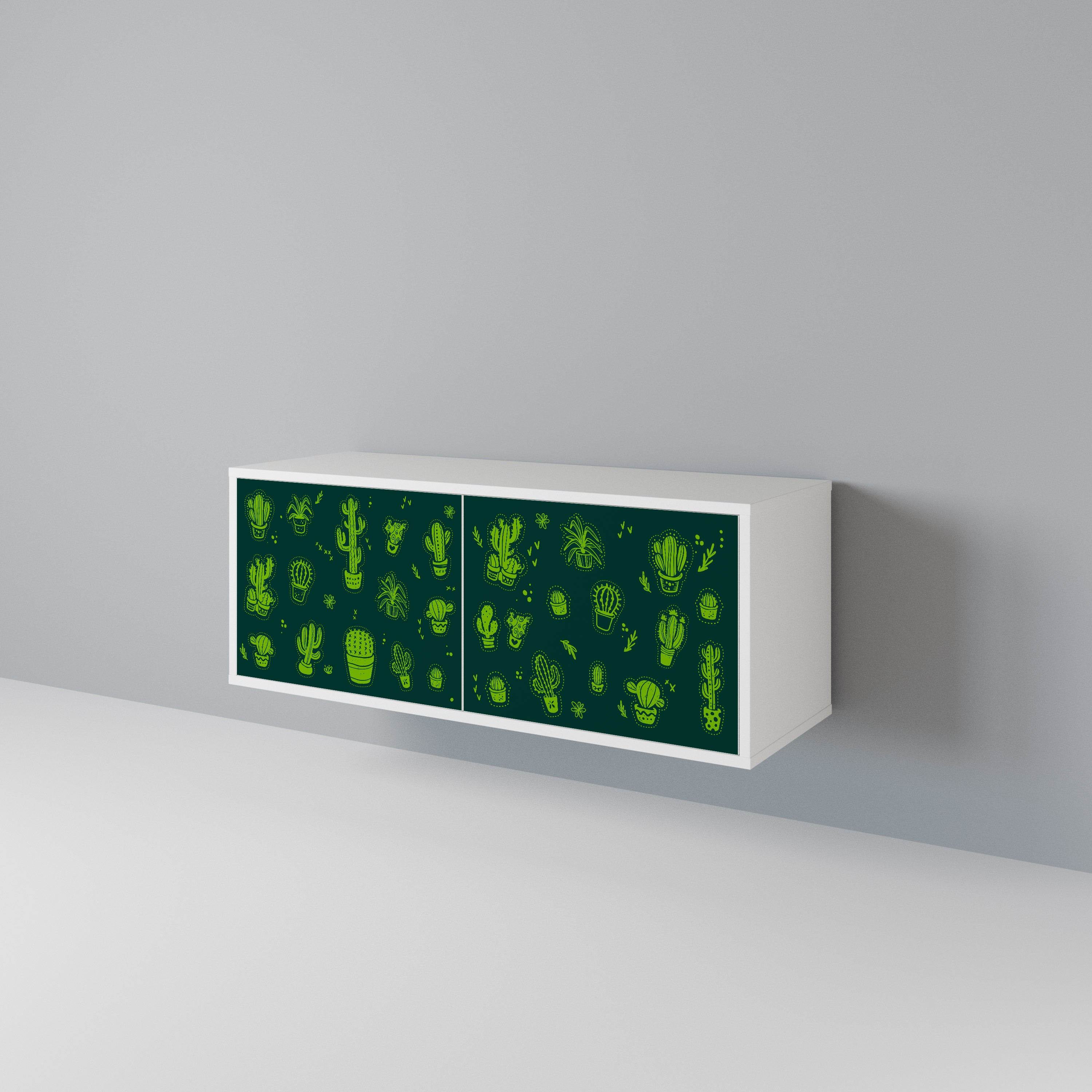 DESERT GREEN Móvel de TV Compacto de 2 Portas