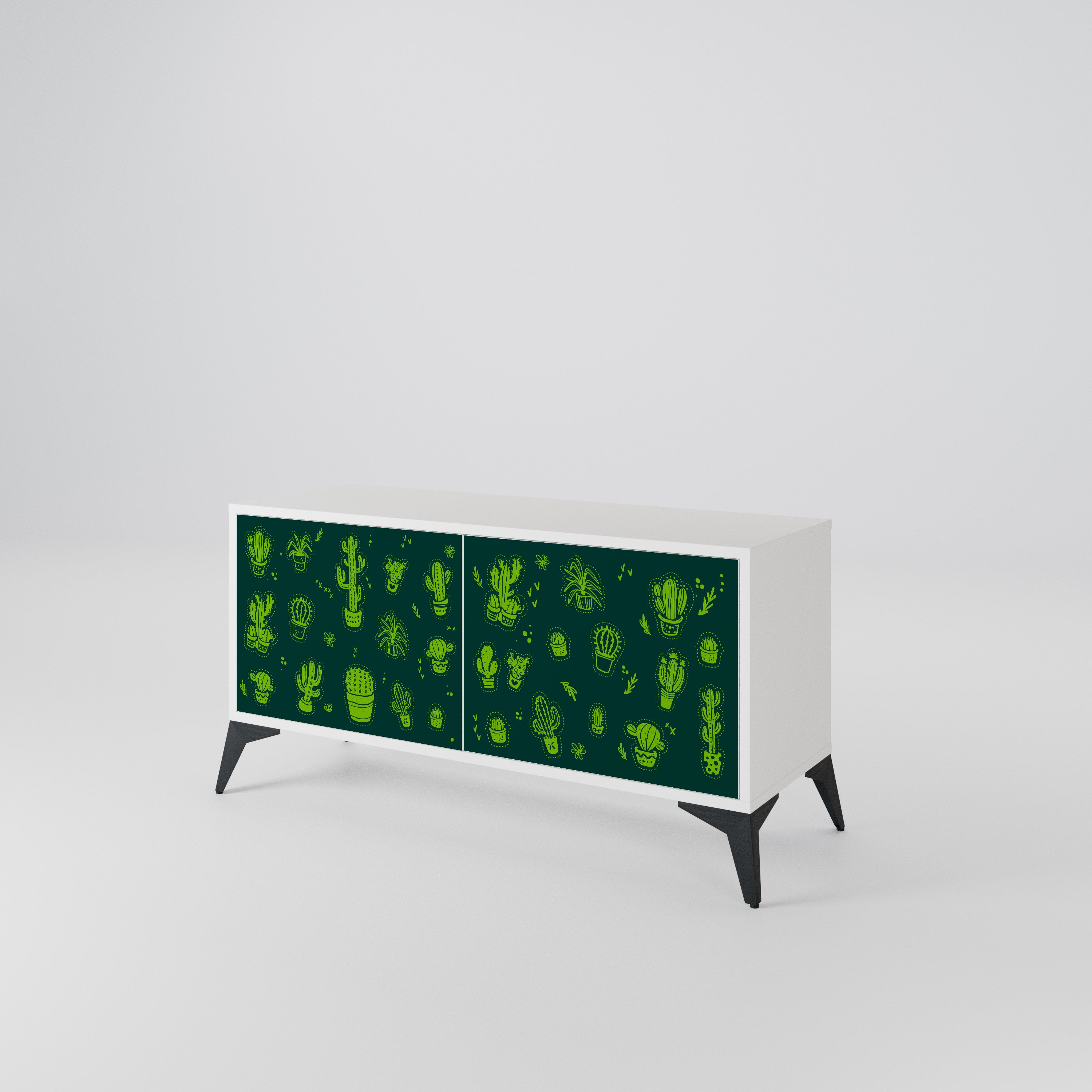 DESERT GREEN Móvel de TV Compacto de 2 Portas