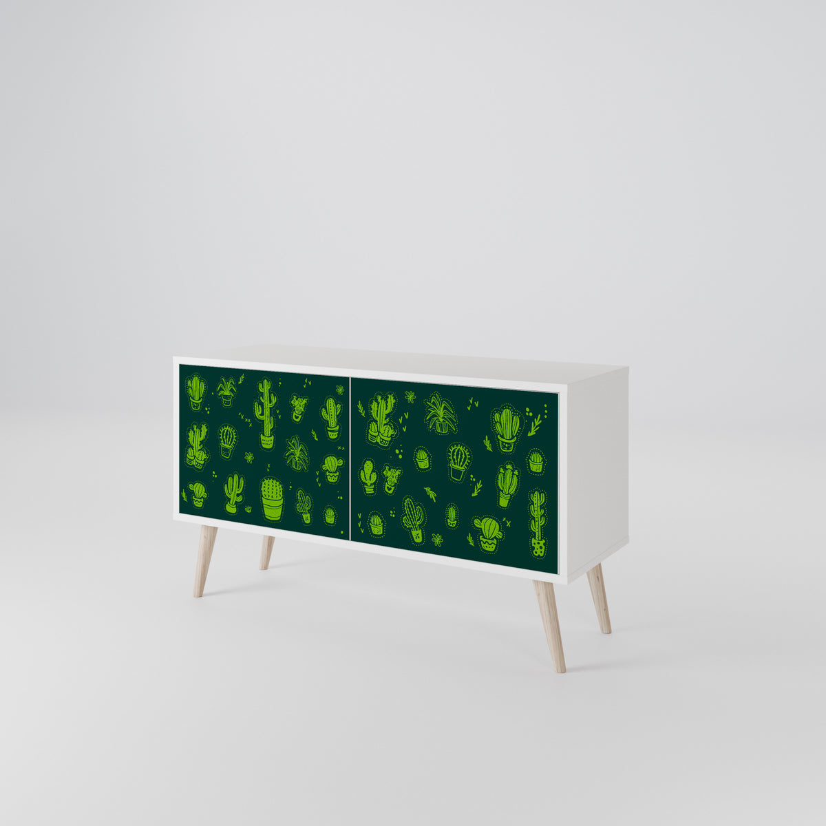 DESERT GREEN Móvel de TV Compacto de 2 Portas