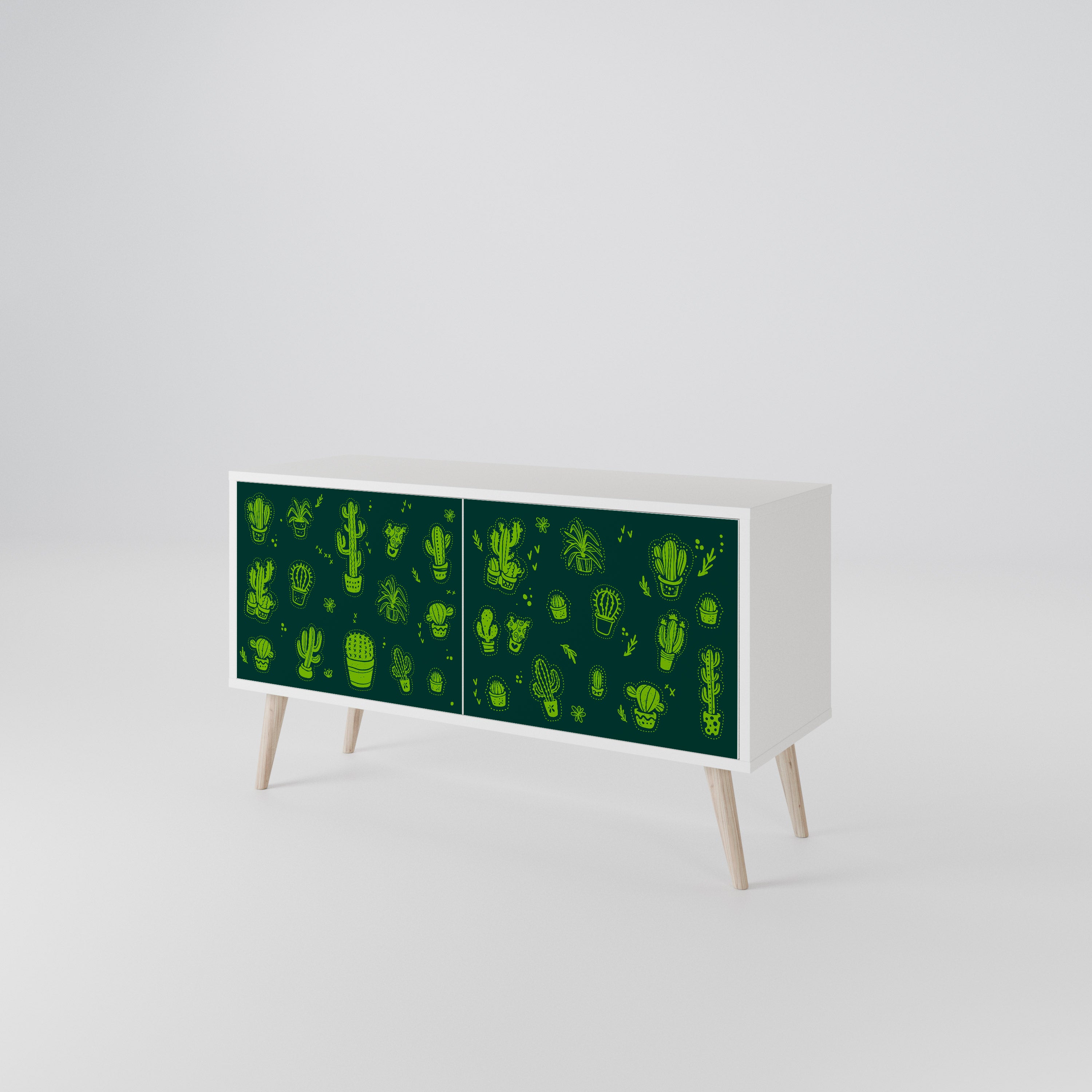 DESERT GREEN Móvel de TV Compacto de 2 Portas