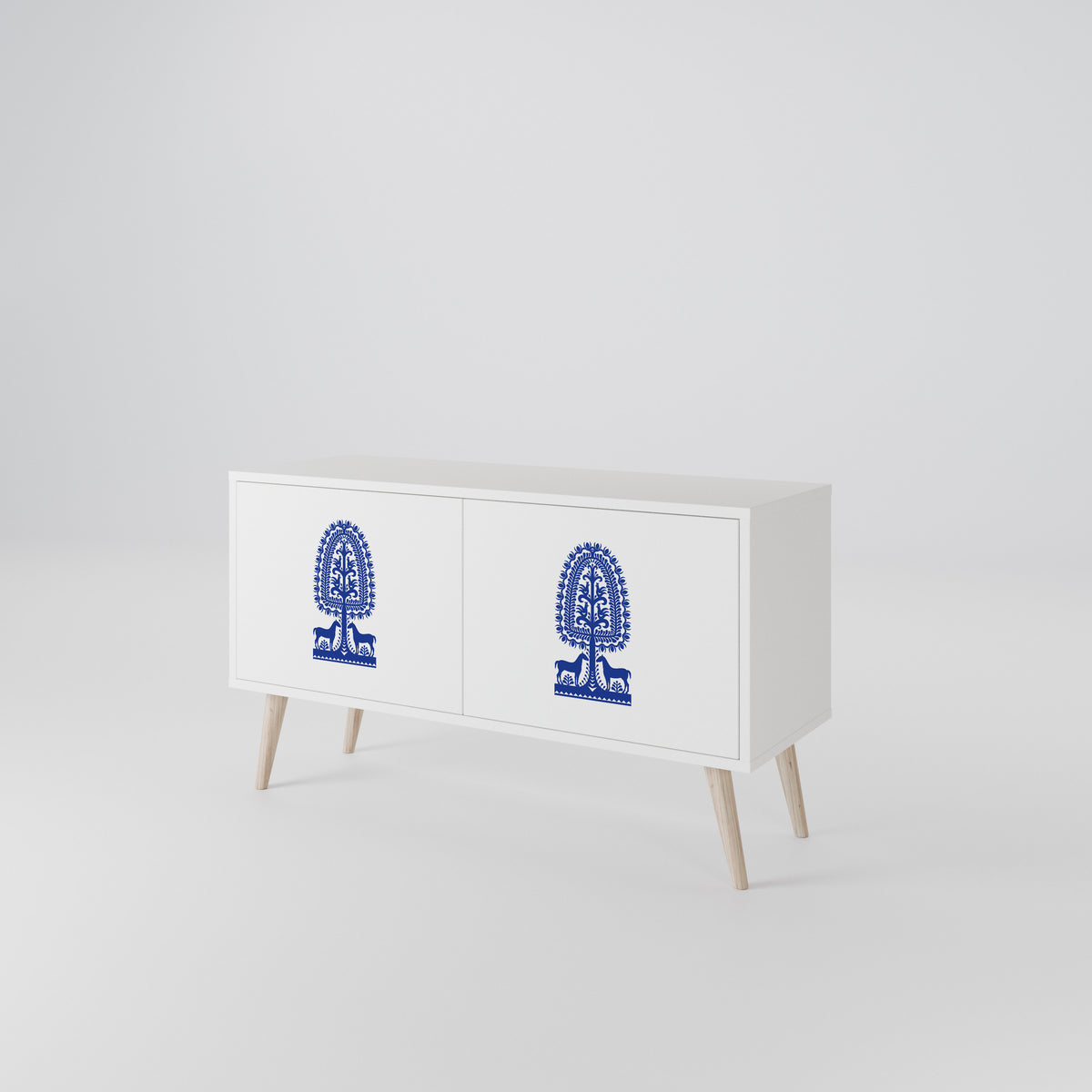 POLISH FOLK ART Móvel de TV Compacto de 2 Portas