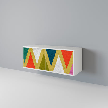 COLORFUL TRIANGLES Móvel de TV Compacto de 2 Portas