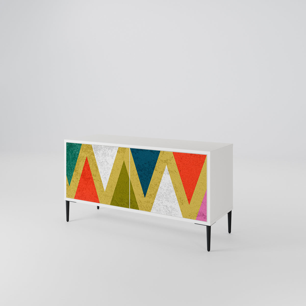 COLORFUL TRIANGLES Móvel de TV Compacto de 2 Portas