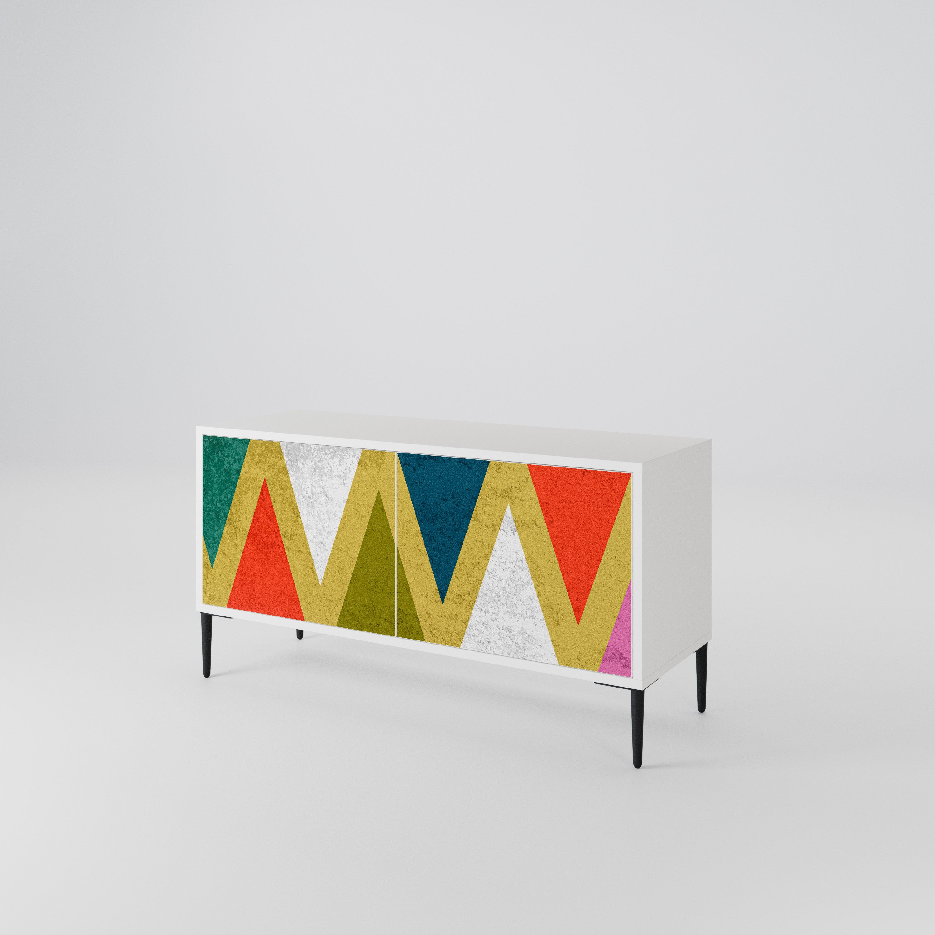 COLORFUL TRIANGLES Móvel de TV Compacto de 2 Portas