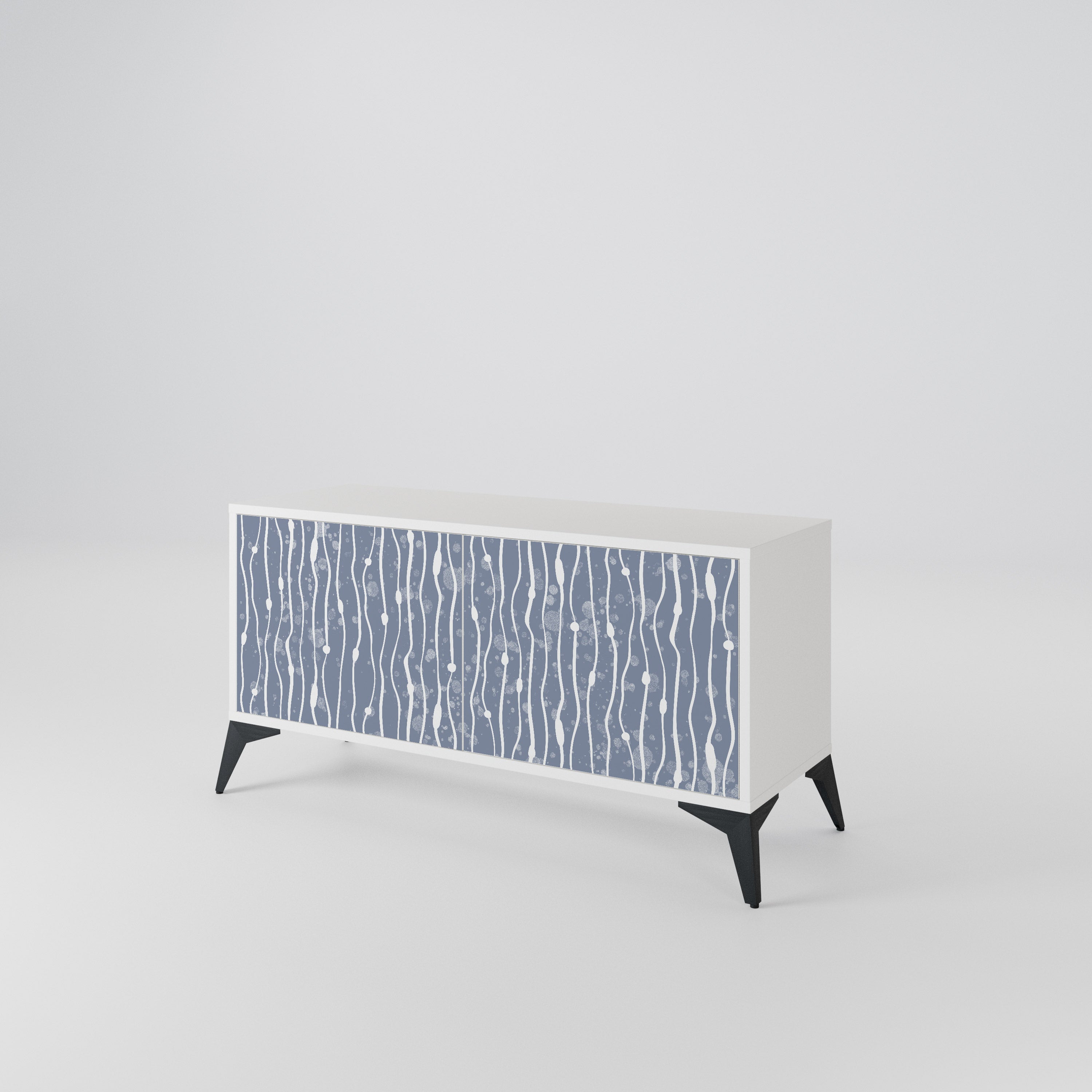 GRAPHITE RAIN Móvel de TV Compacto de 2 Portas