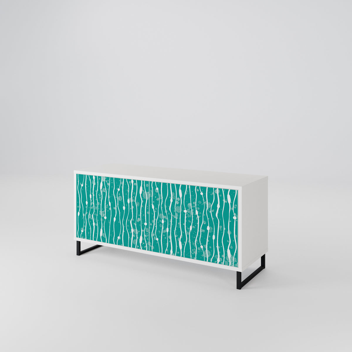 TURQUOISE RAIN Móvel de TV Compacto de 2 Portas