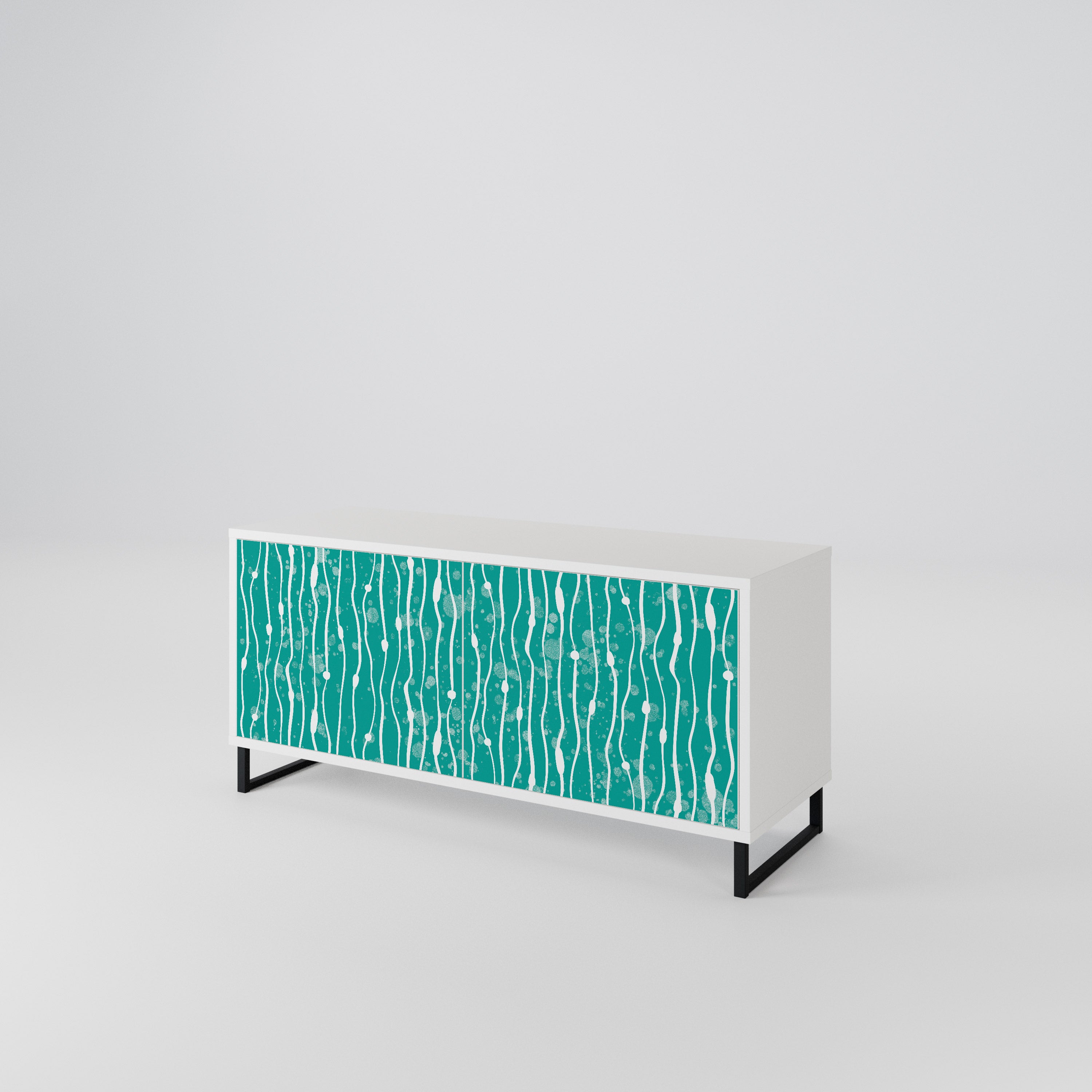 TURQUOISE RAIN Móvel de TV Compacto de 2 Portas