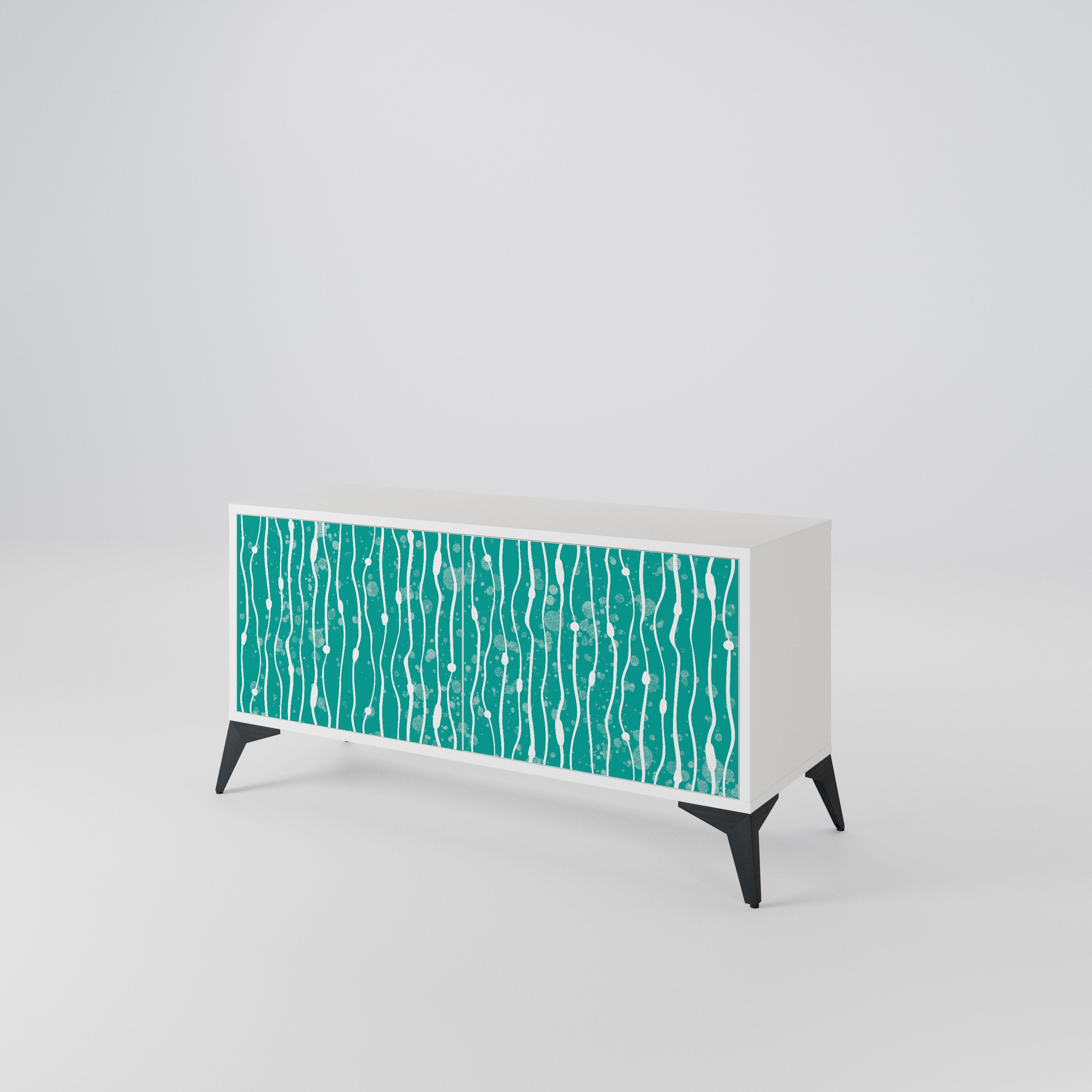 TURQUOISE RAIN Móvel de TV Compacto de 2 Portas