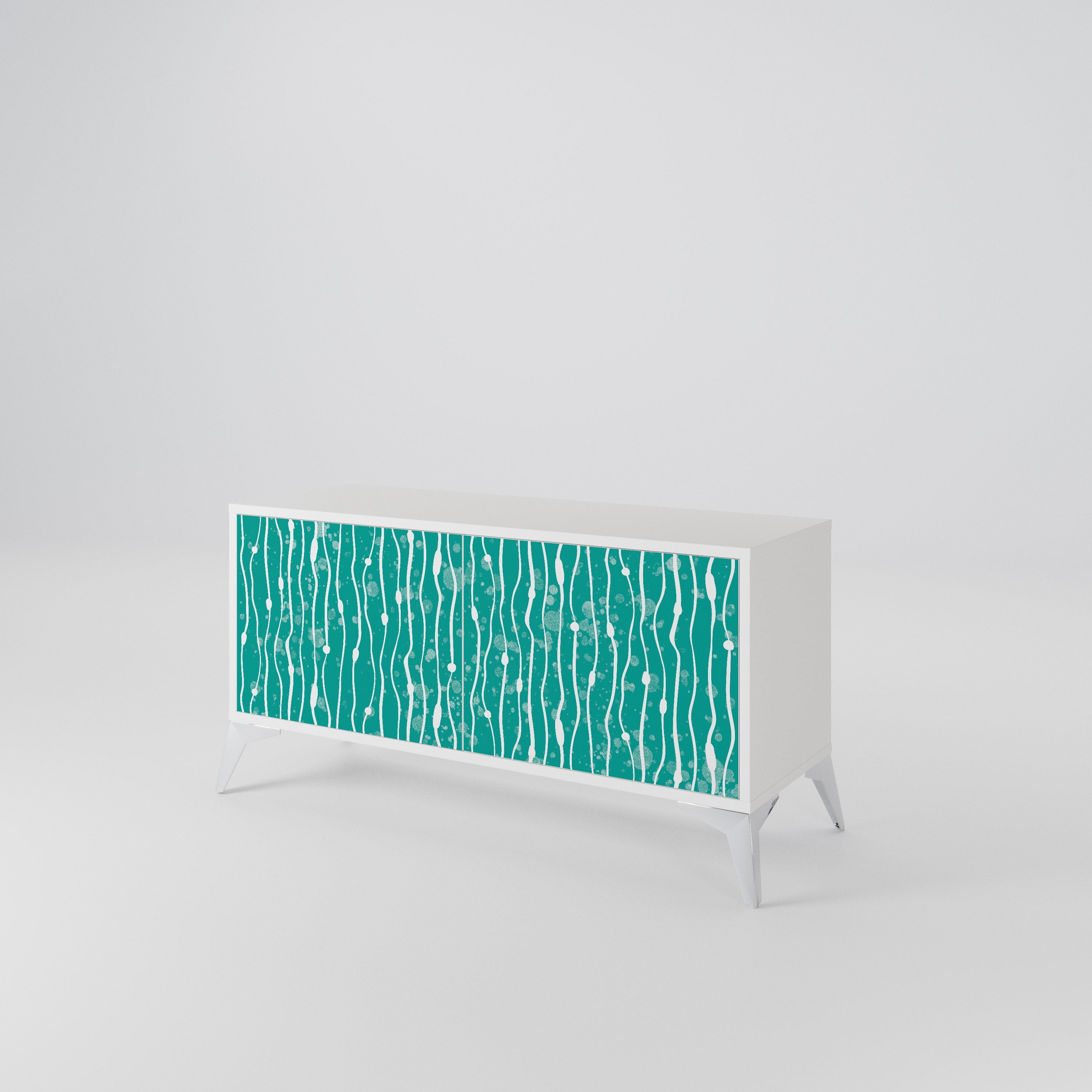 TURQUOISE RAIN Móvel de TV Compacto de 2 Portas