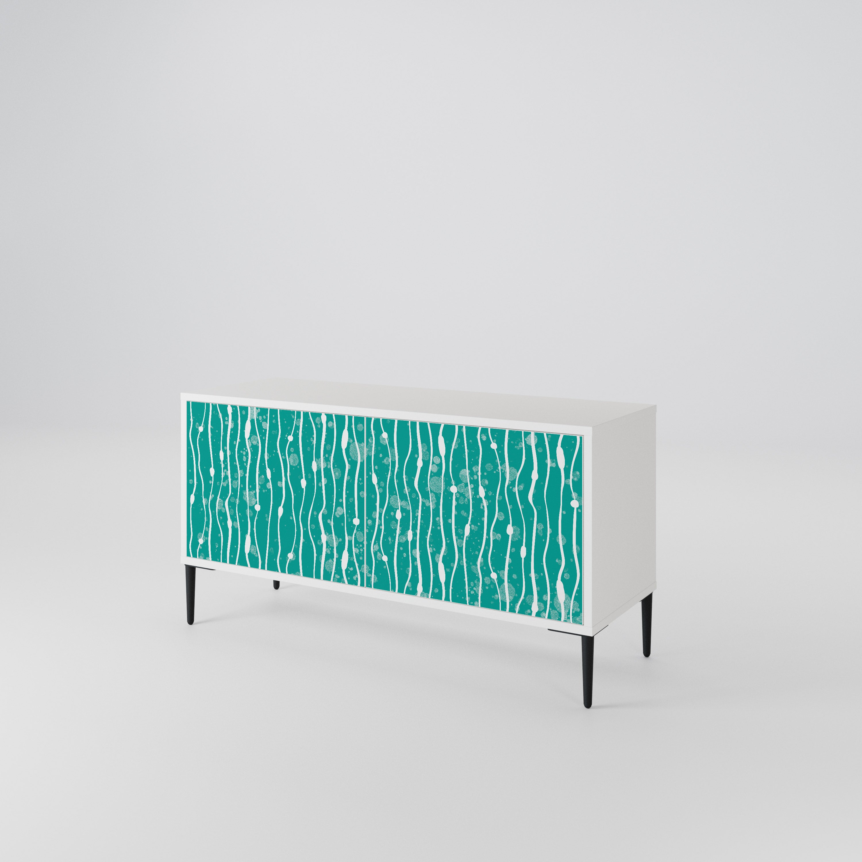 TURQUOISE RAIN Móvel de TV Compacto de 2 Portas