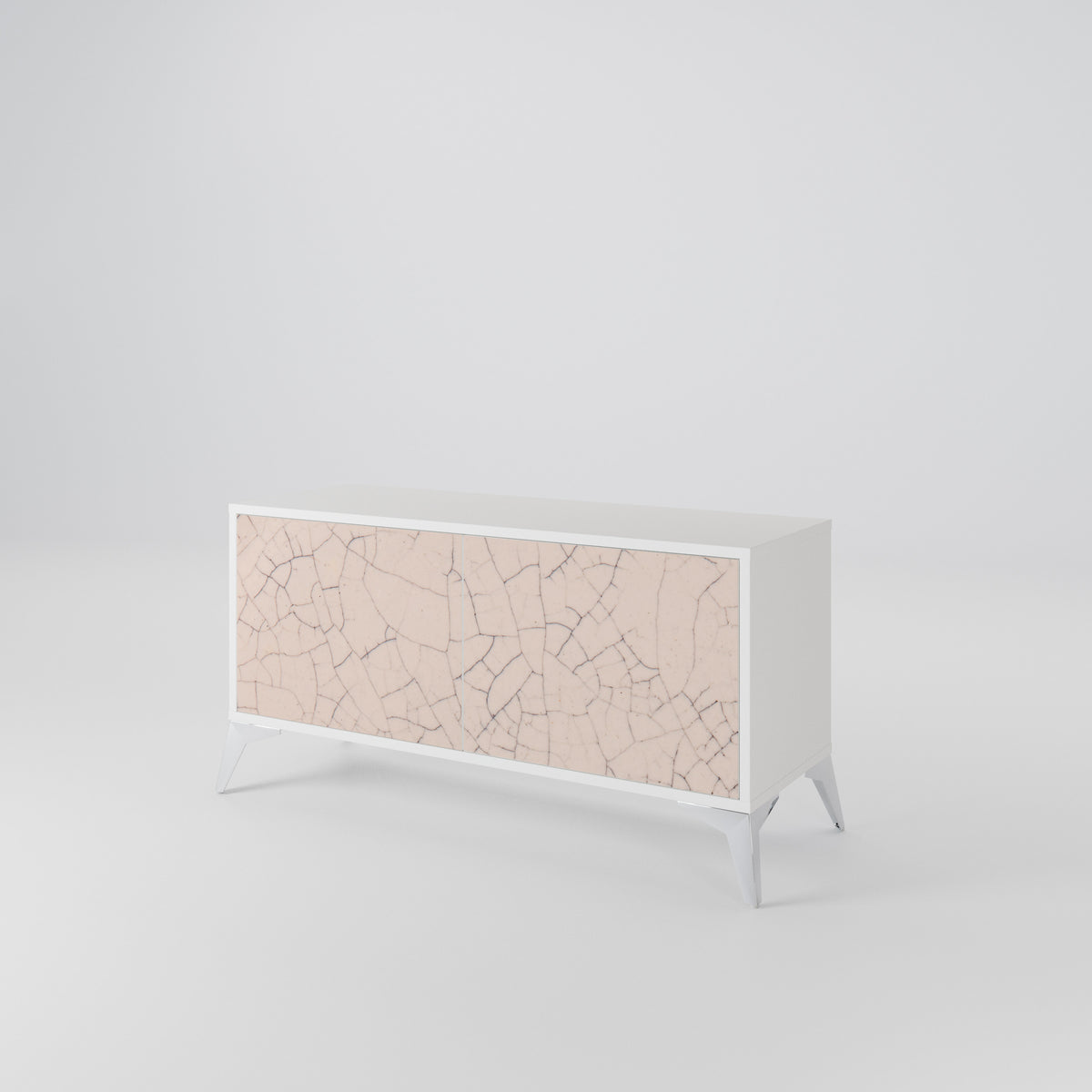 CERAMIC TEXTURE Compact 2-Door TV Cabinet