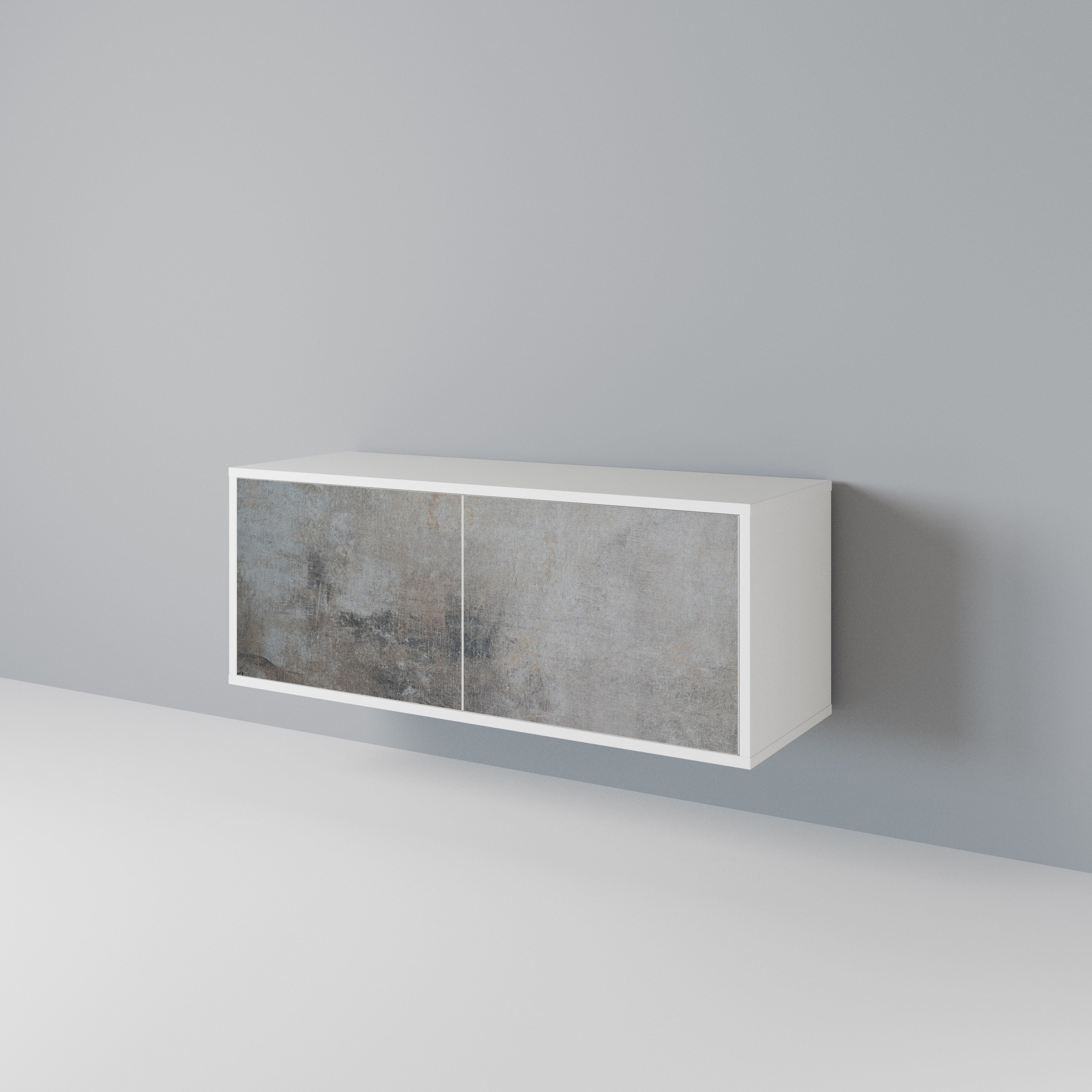 CONCRETE WALL Móvel de TV Compacto de 2 Portas