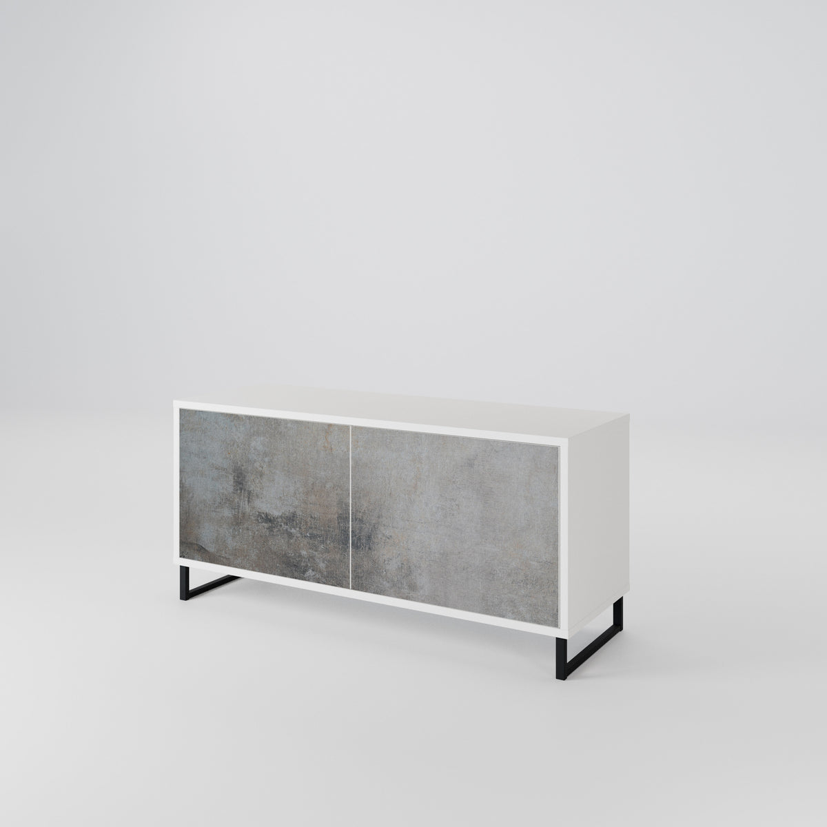 CONCRETE WALL Móvel de TV Compacto de 2 Portas