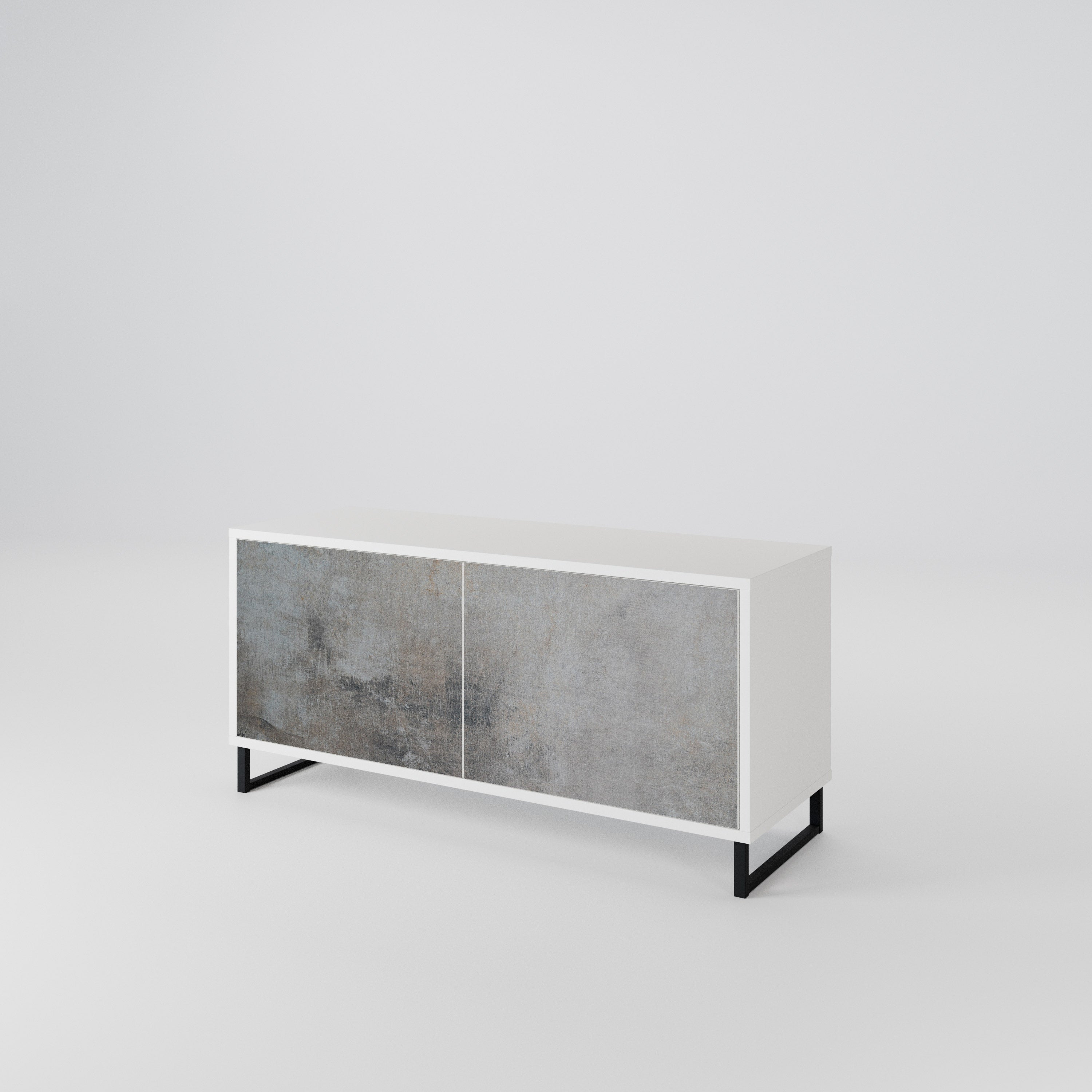 CONCRETE WALL Móvel de TV Compacto de 2 Portas