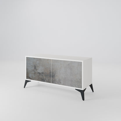 CONCRETE WALL Móvel de TV Compacto de 2 Portas