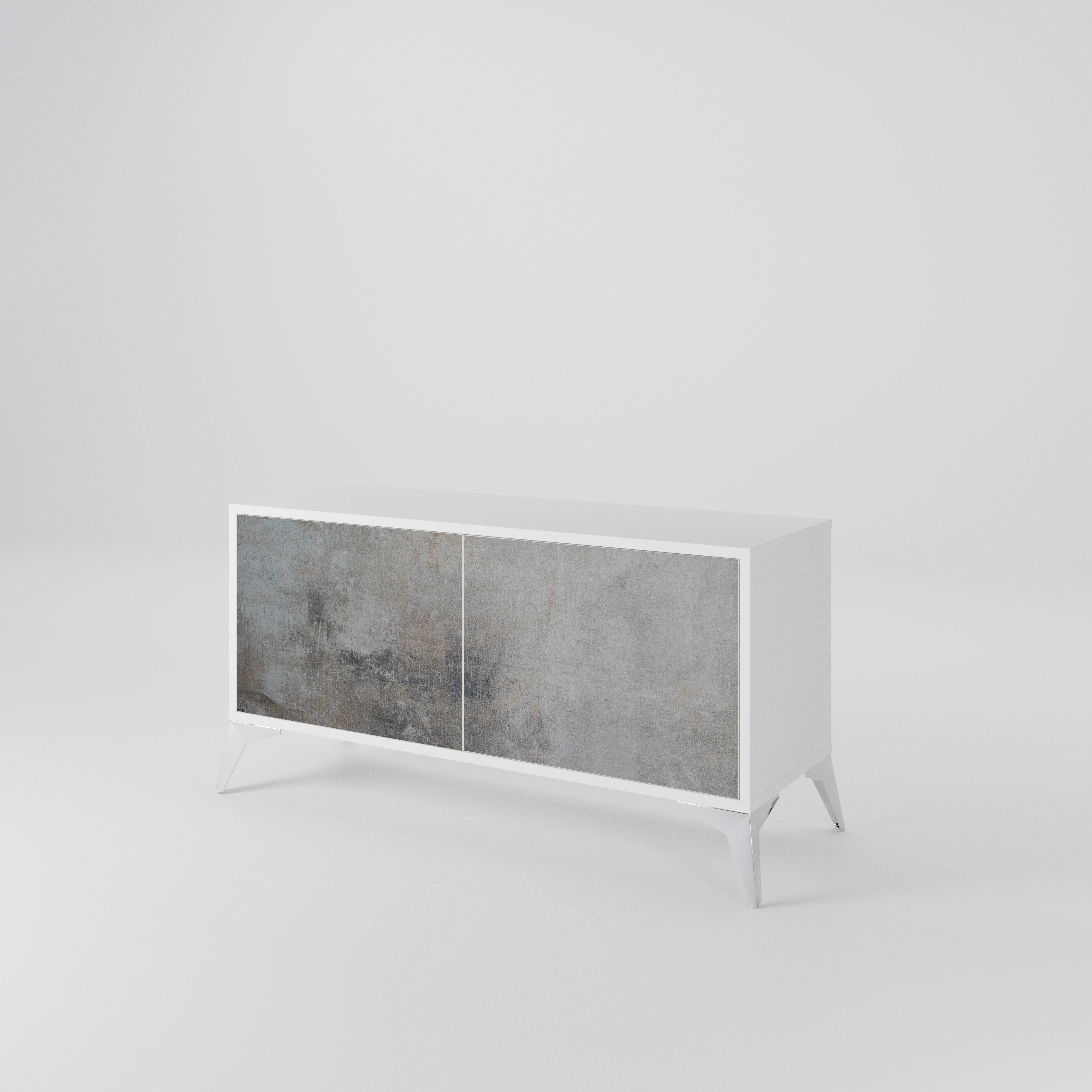 CONCRETE WALL Móvel de TV Compacto de 2 Portas