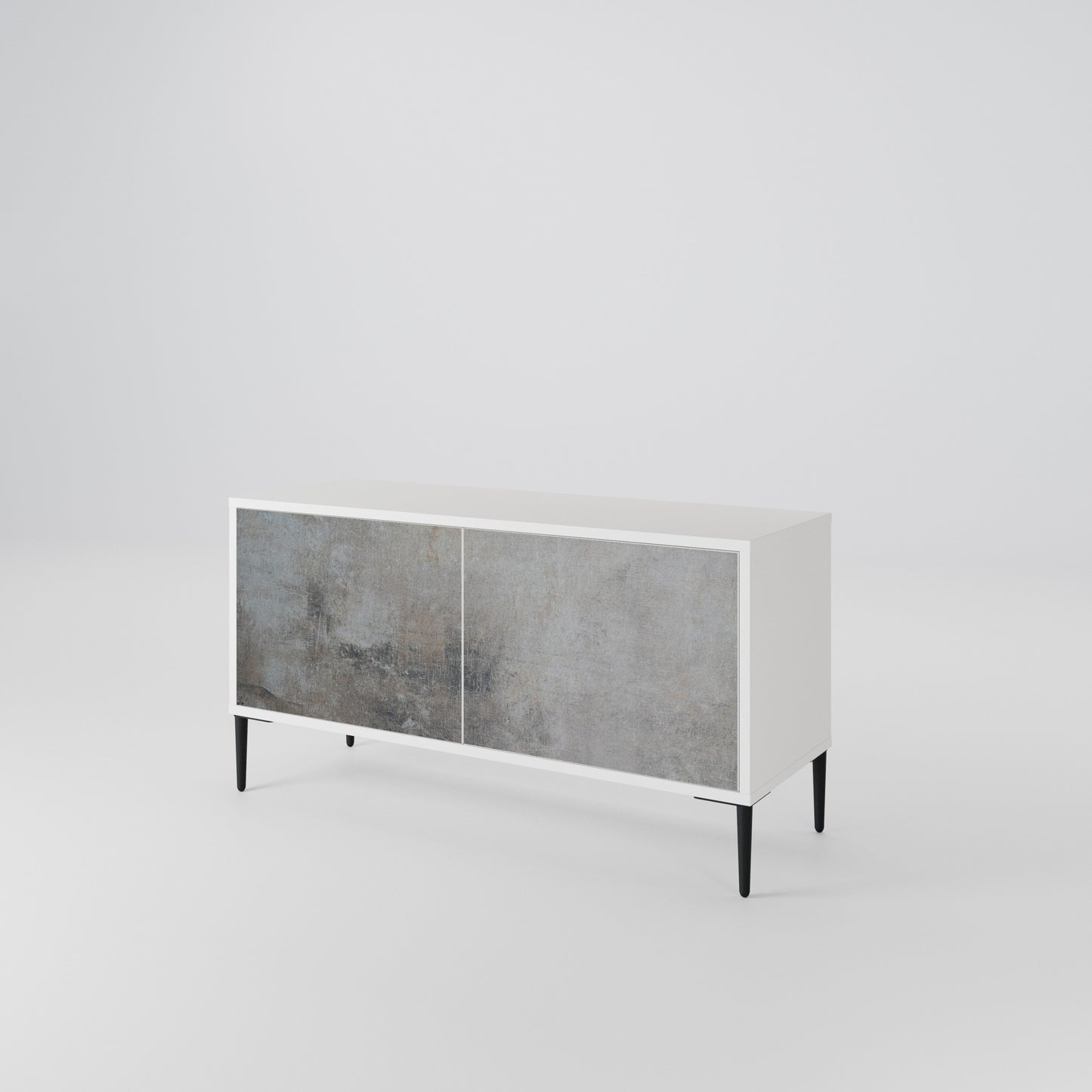 CONCRETE WALL Móvel de TV Compacto de 2 Portas
