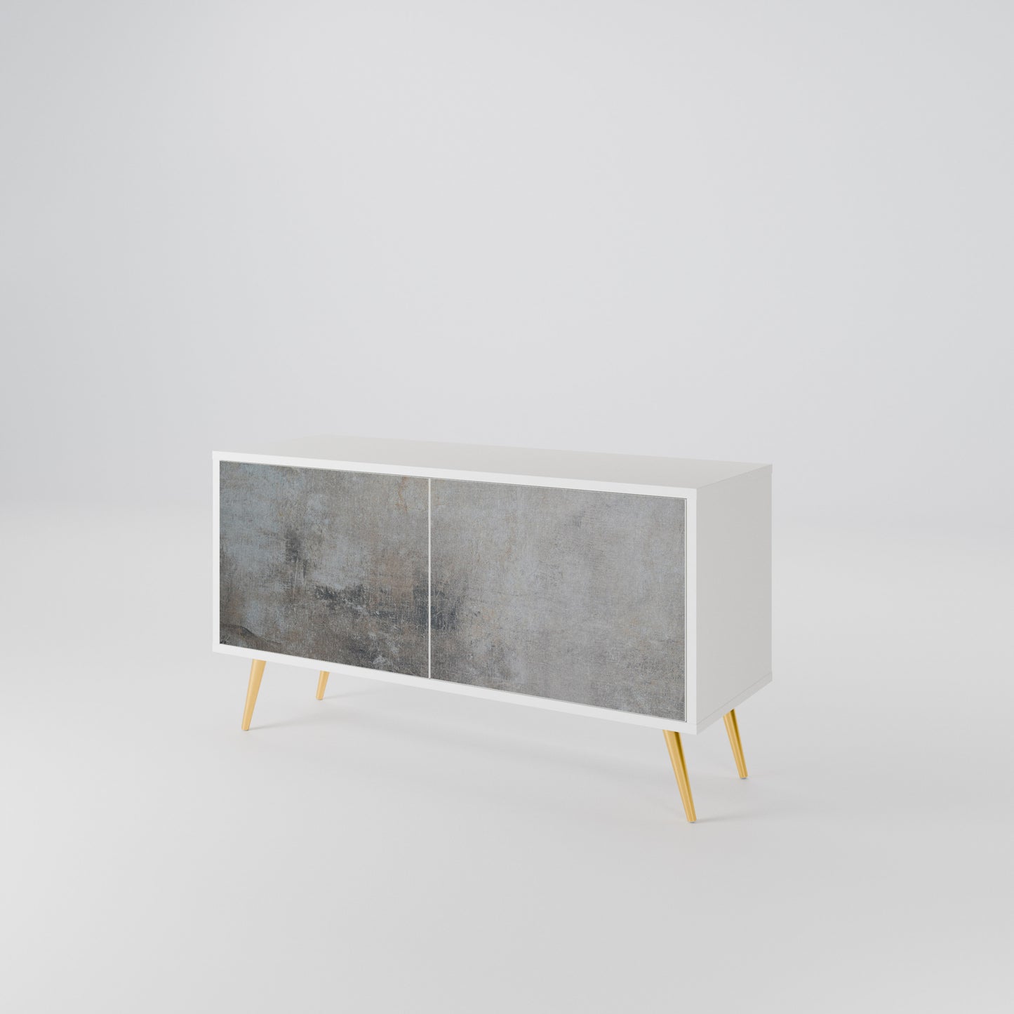 CONCRETE WALL Móvel de TV Compacto de 2 Portas