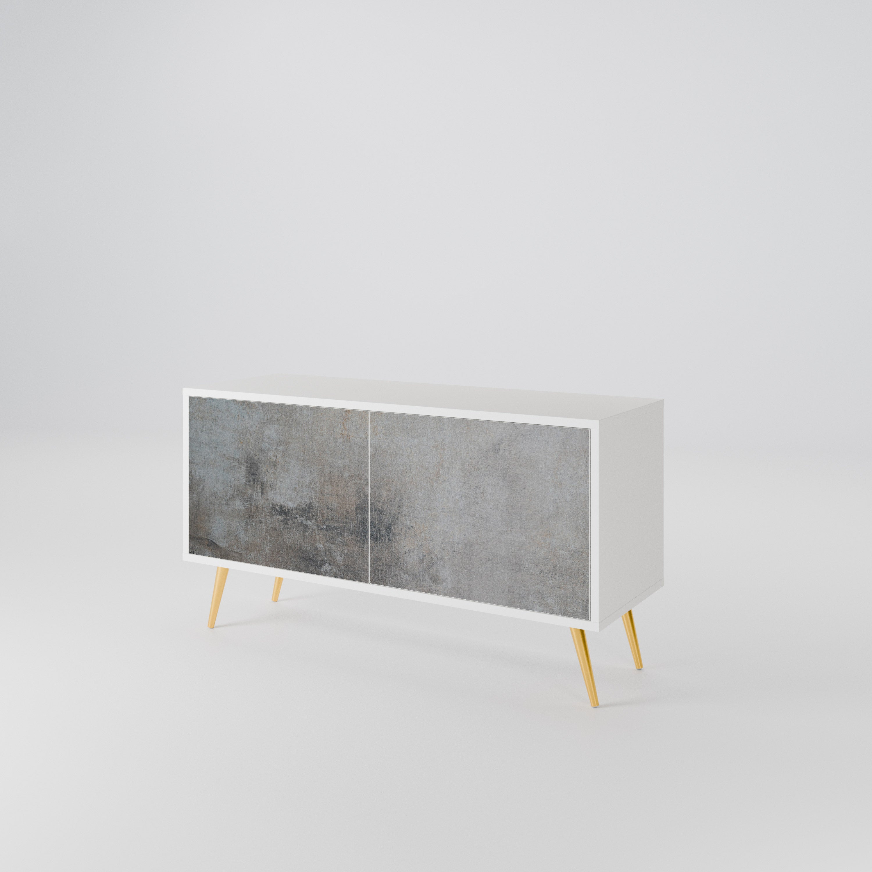 CONCRETE WALL Móvel de TV Compacto de 2 Portas