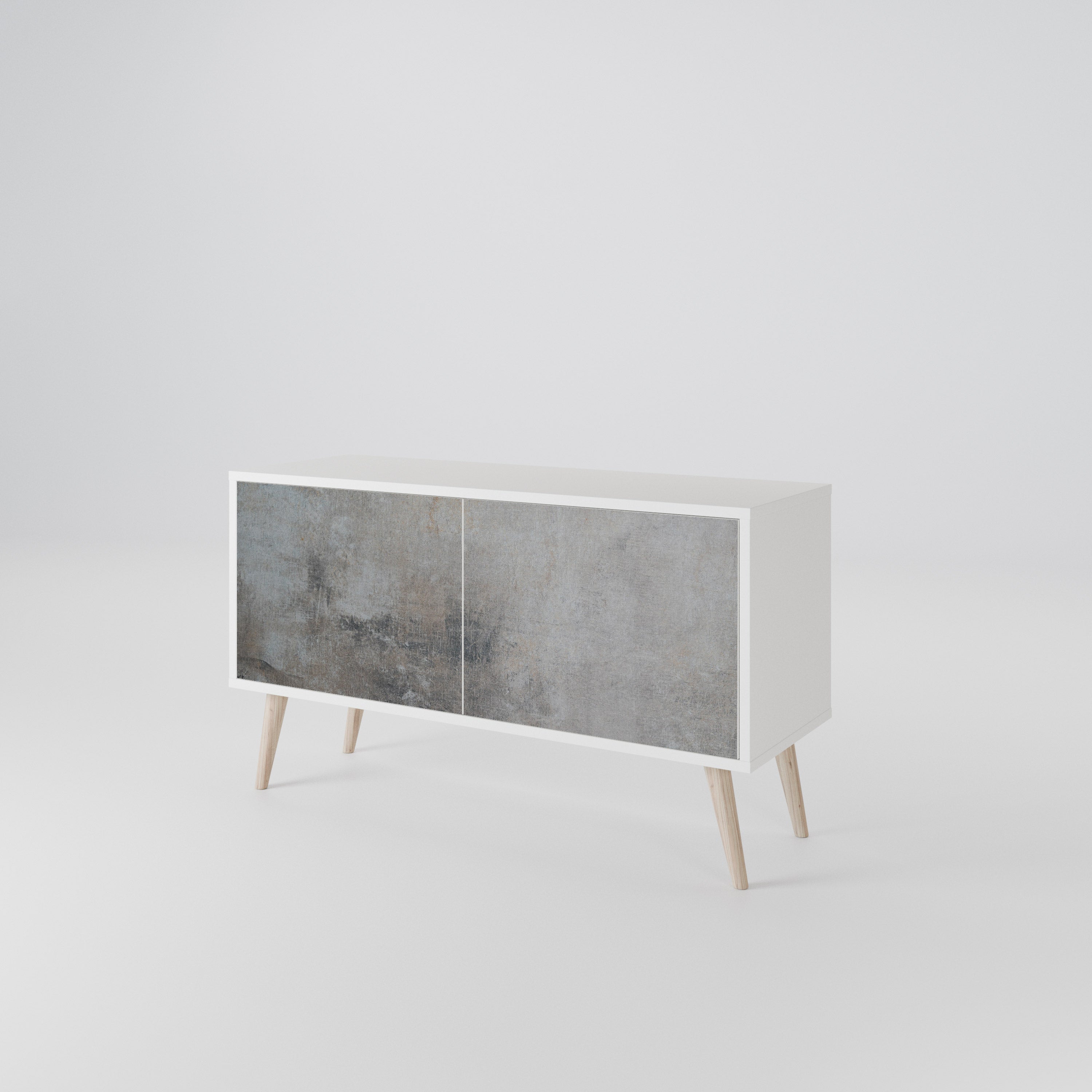 CONCRETE WALL Móvel de TV Compacto de 2 Portas