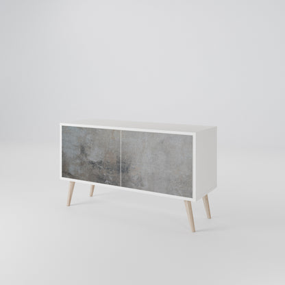 CONCRETE WALL Móvel de TV Compacto de 2 Portas