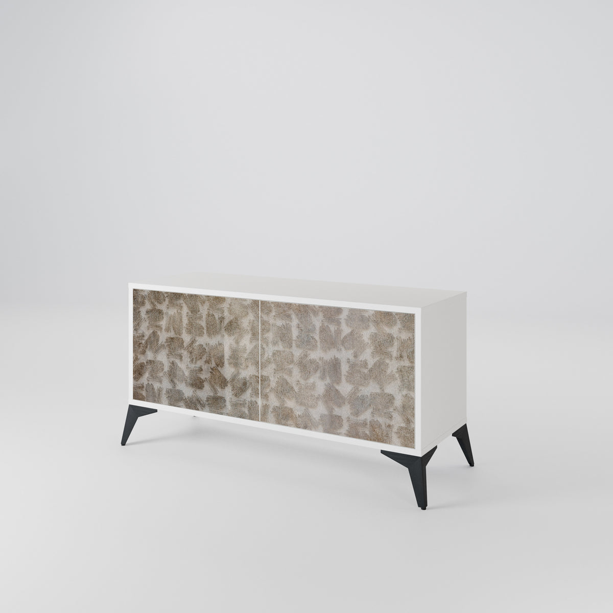 SLIGHTLY BLURRED Compact 2-Door TV Cabinet