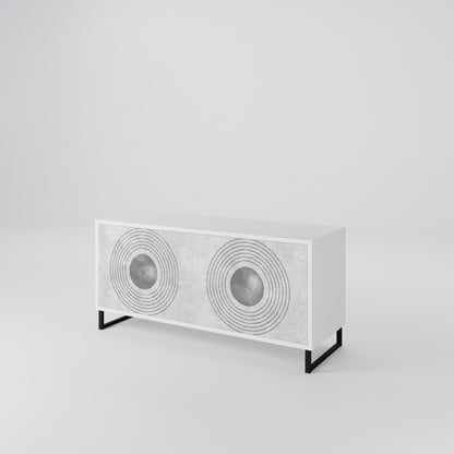 SOLID CIRCLES Móvel de TV Compacto de 2 Portas