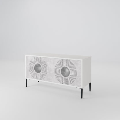 SOLID CIRCLES Móvel de TV Compacto de 2 Portas
