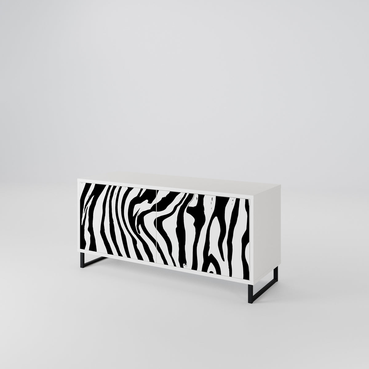 SPLENDID ZEBRA Móvel de TV Compacto de 2 Portas