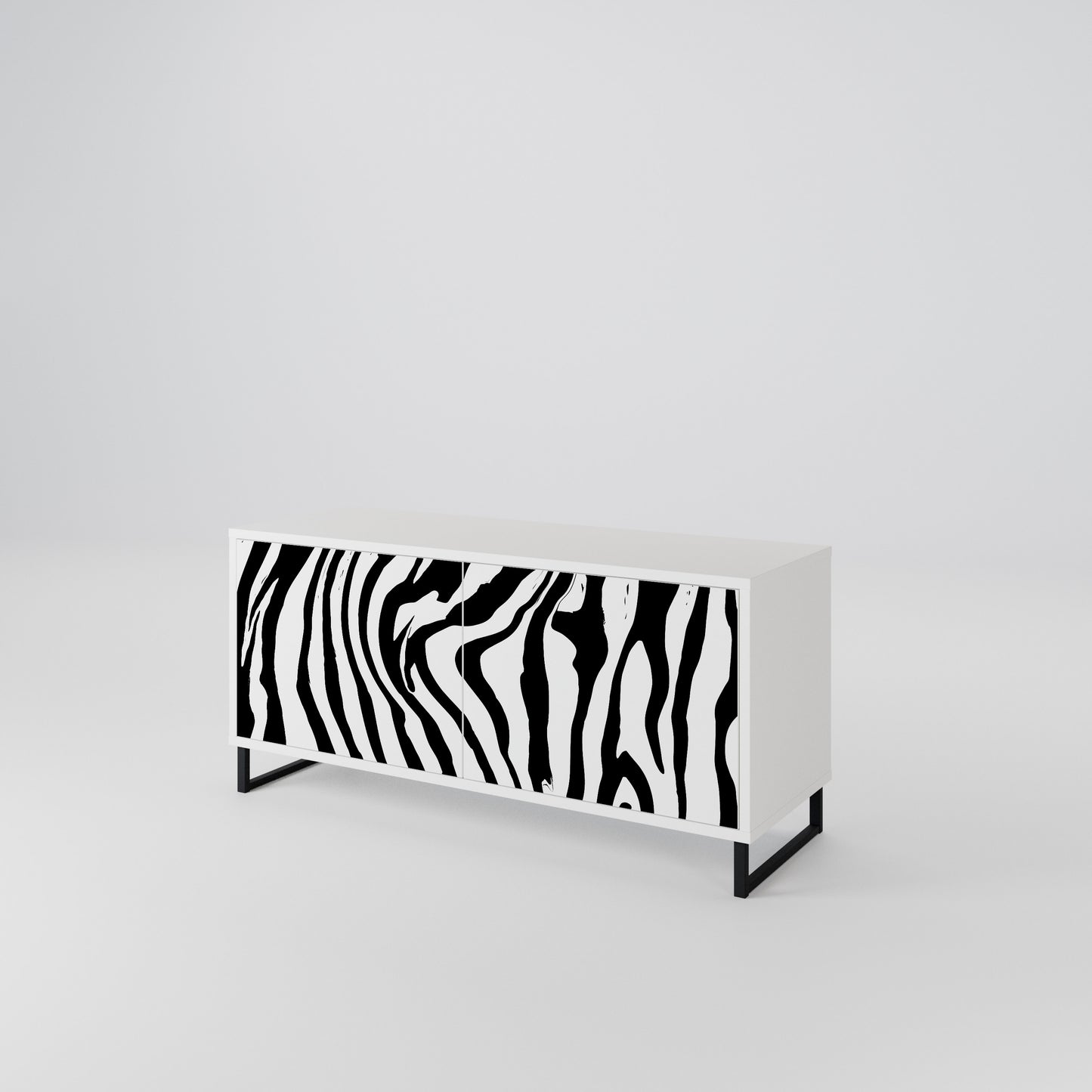 SPLENDID ZEBRA Compact 2-Door TV Cabinet