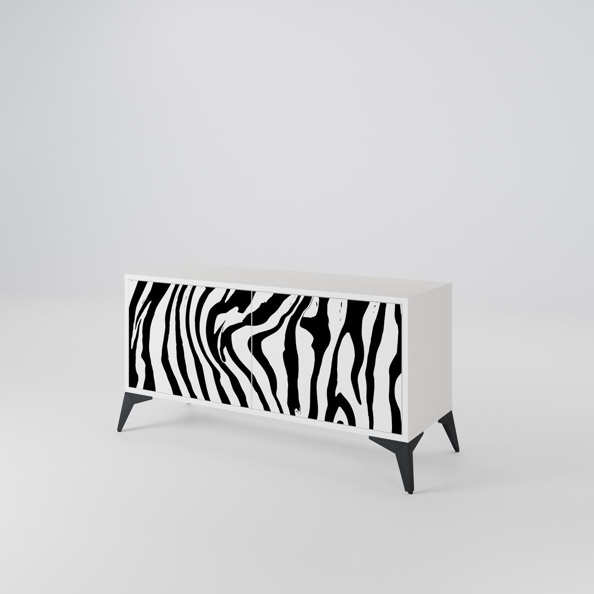 SPLENDID ZEBRA Móvel de TV Compacto de 2 Portas