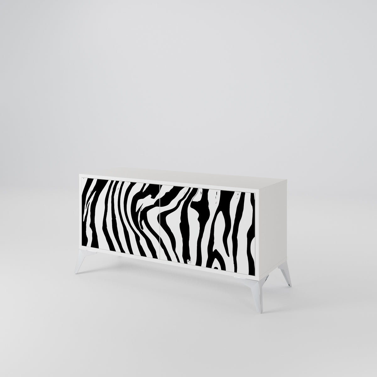 SPLENDID ZEBRA Móvel de TV Compacto de 2 Portas