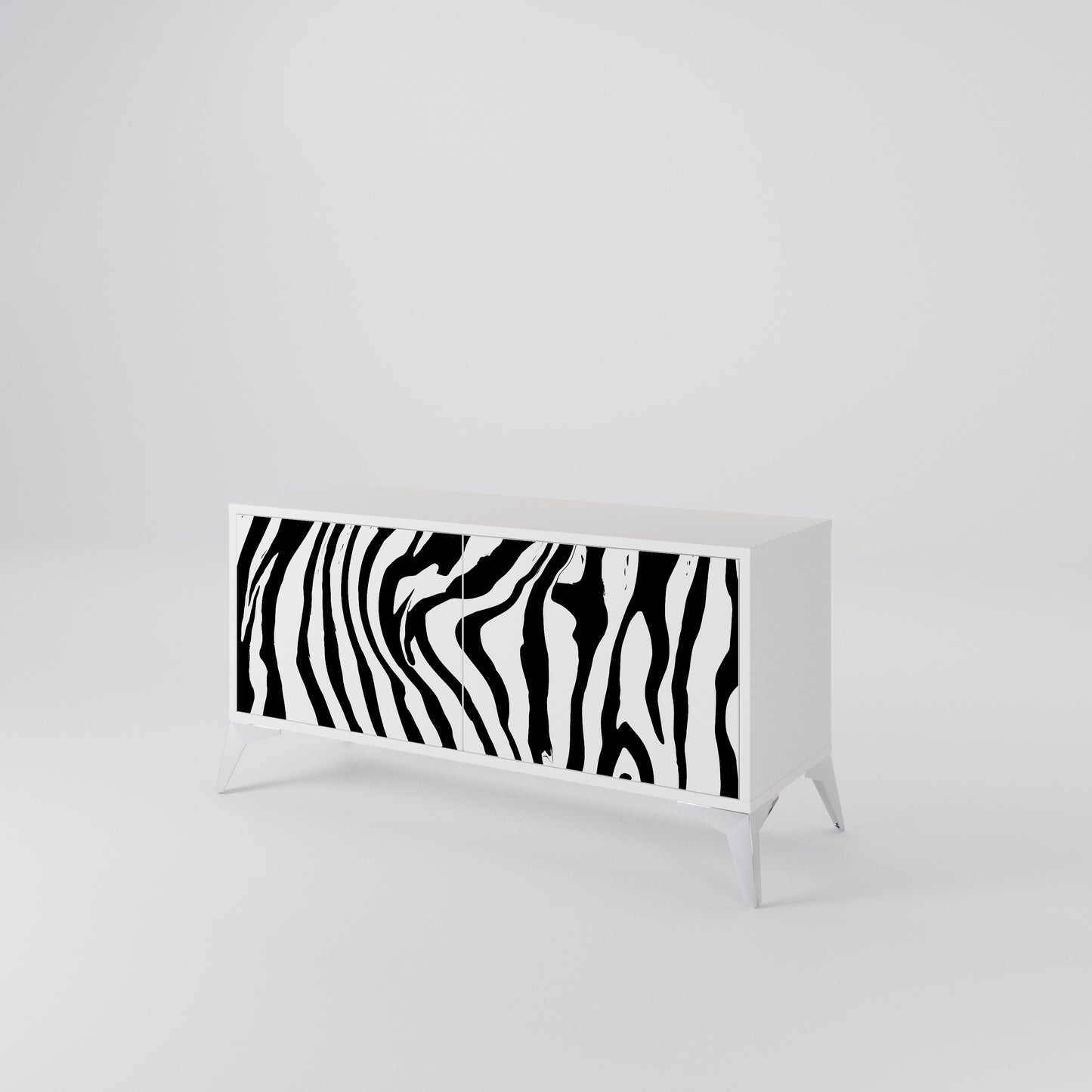 SPLENDID ZEBRA Compact 2-Door TV Cabinet