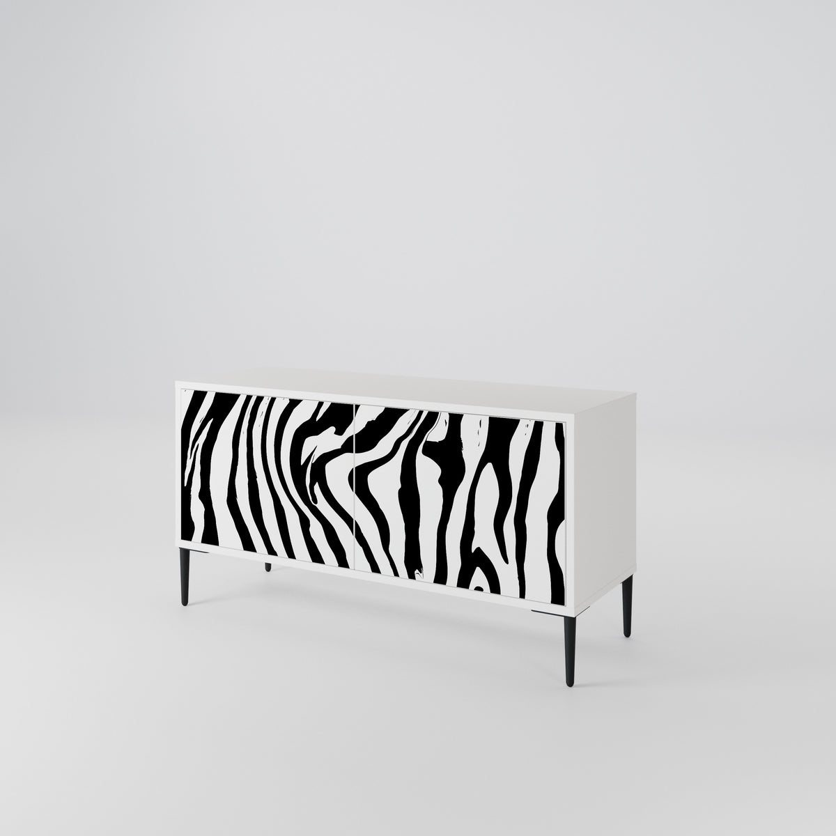 SPLENDID ZEBRA Móvel de TV Compacto de 2 Portas