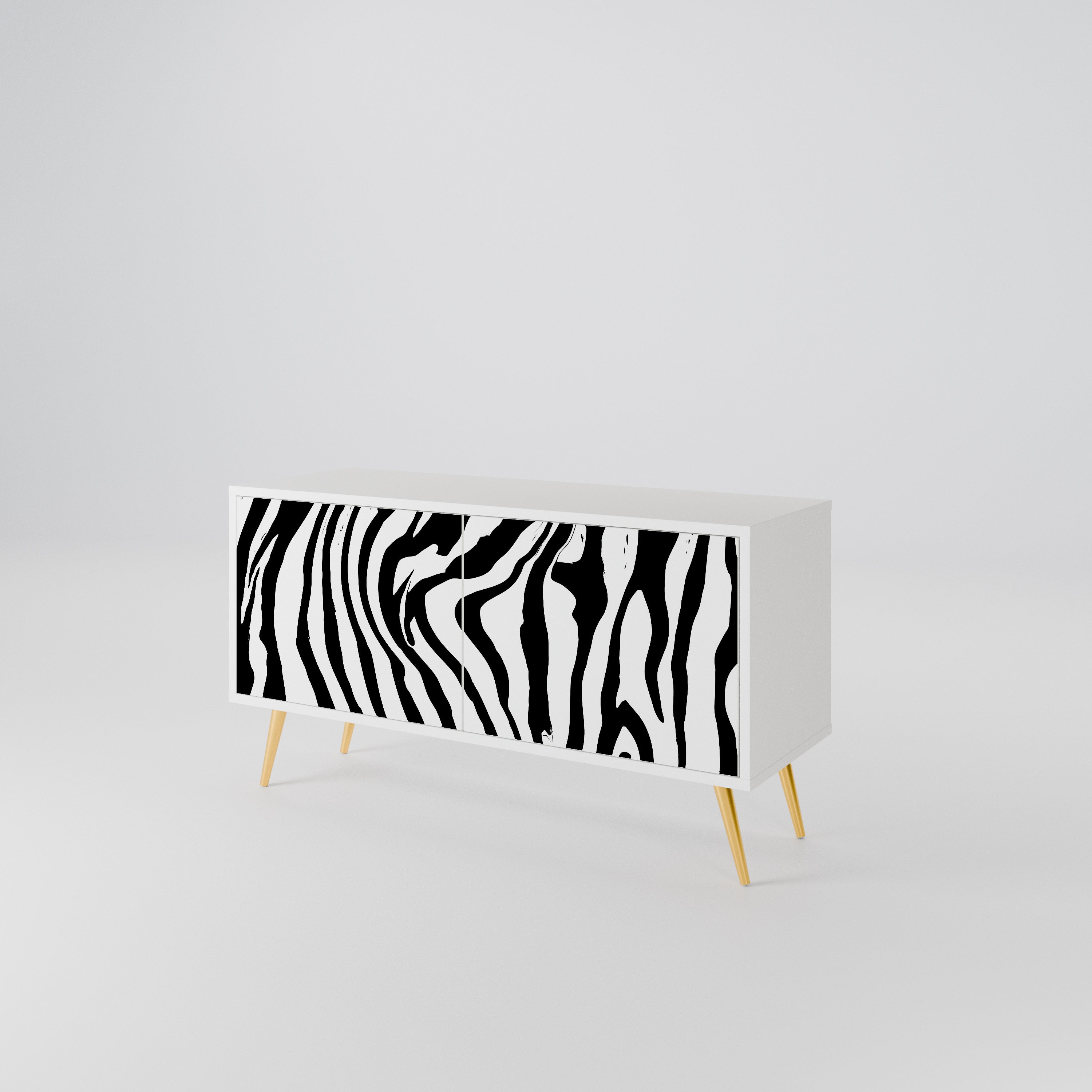 SPLENDID ZEBRA Compact 2-Door TV Cabinet