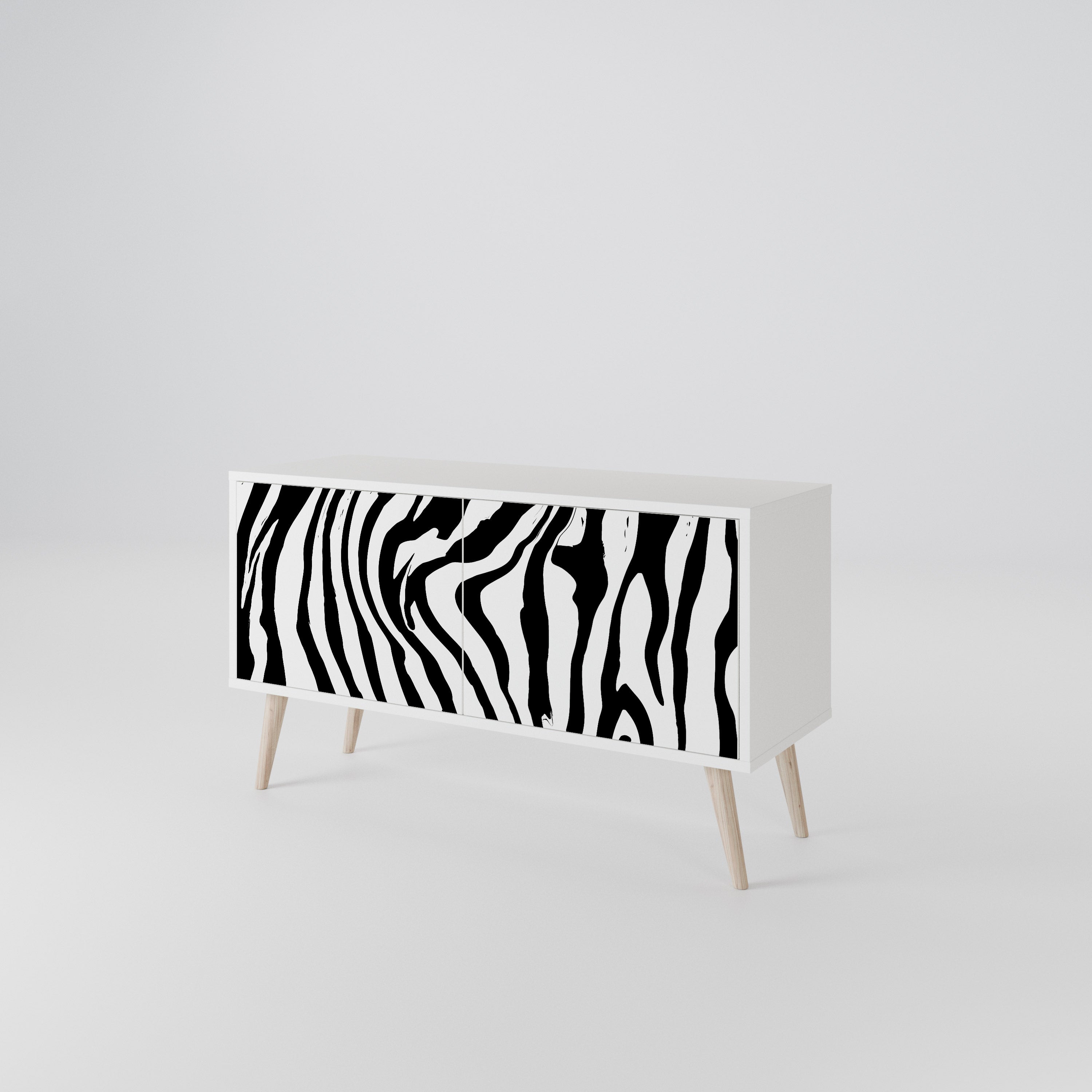SPLENDID ZEBRA Compact 2-Door TV Cabinet