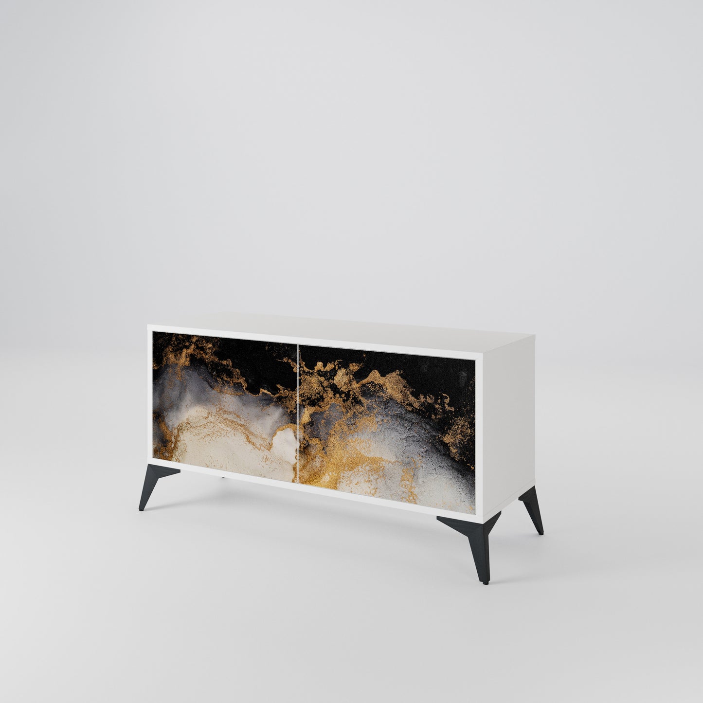 MARBLE OF TOMMORROW Móvel de TV Compacto de 2 Portas
