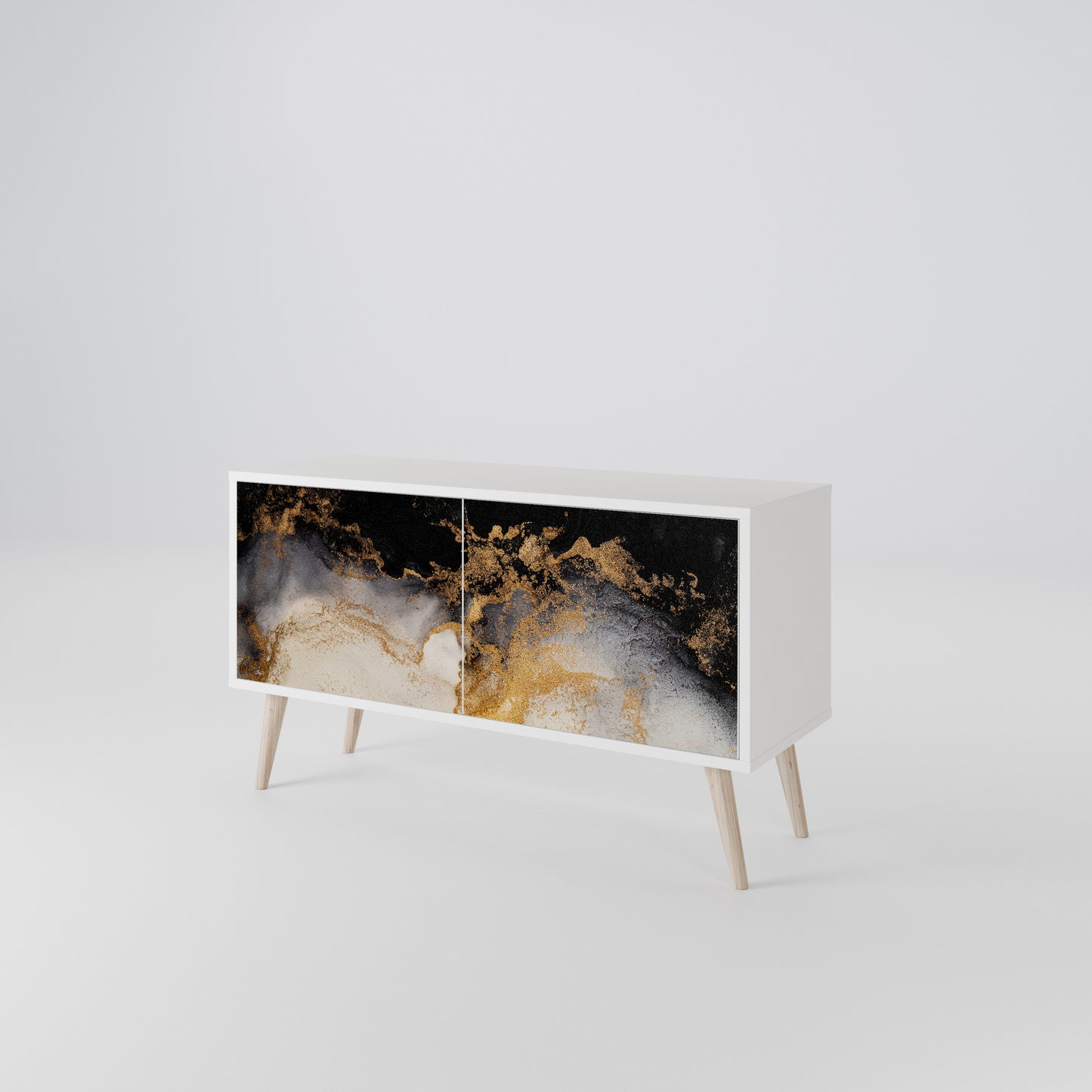 MARBLE OF TOMMORROW Móvel de TV Compacto de 2 Portas