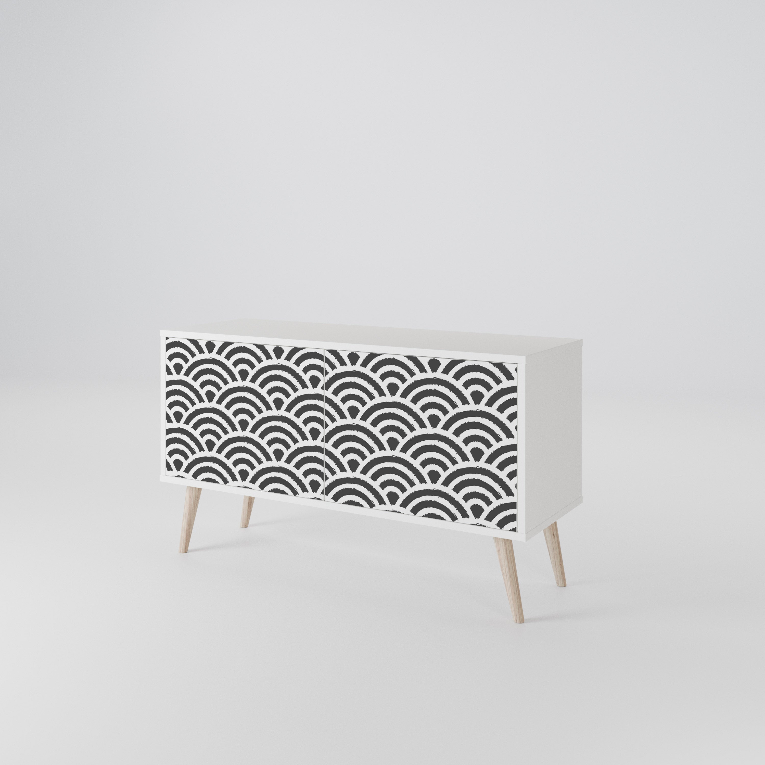GLOOMY HOST Compact 2-Door TV Cabinet