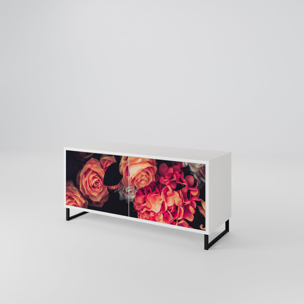 NEVERENDING BLOOM Móvel de TV Compacto de 2 Portas