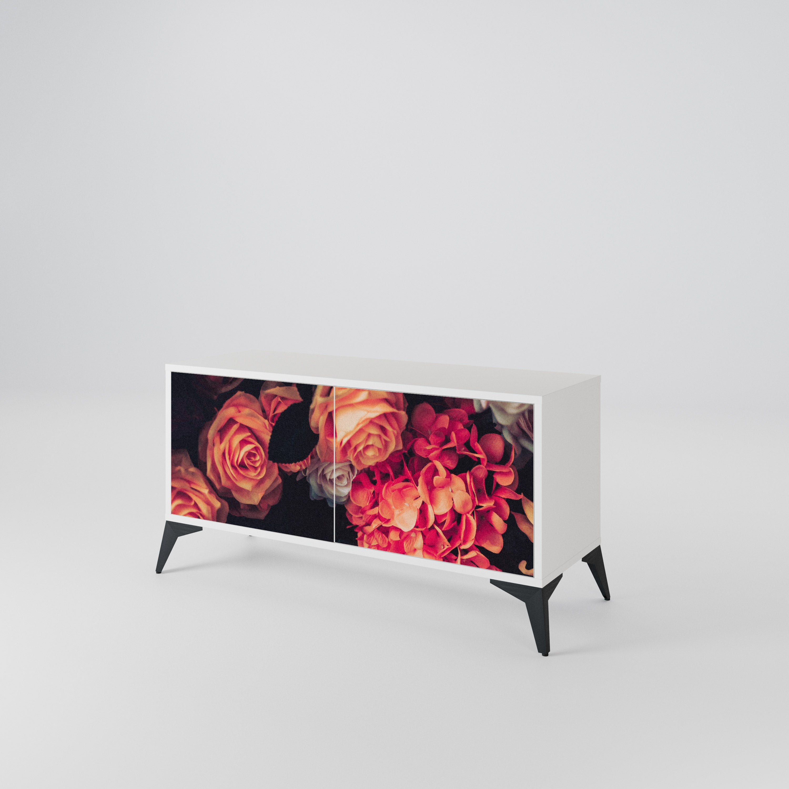 NEVERENDING BLOOM Compact 2-Door TV Cabinet