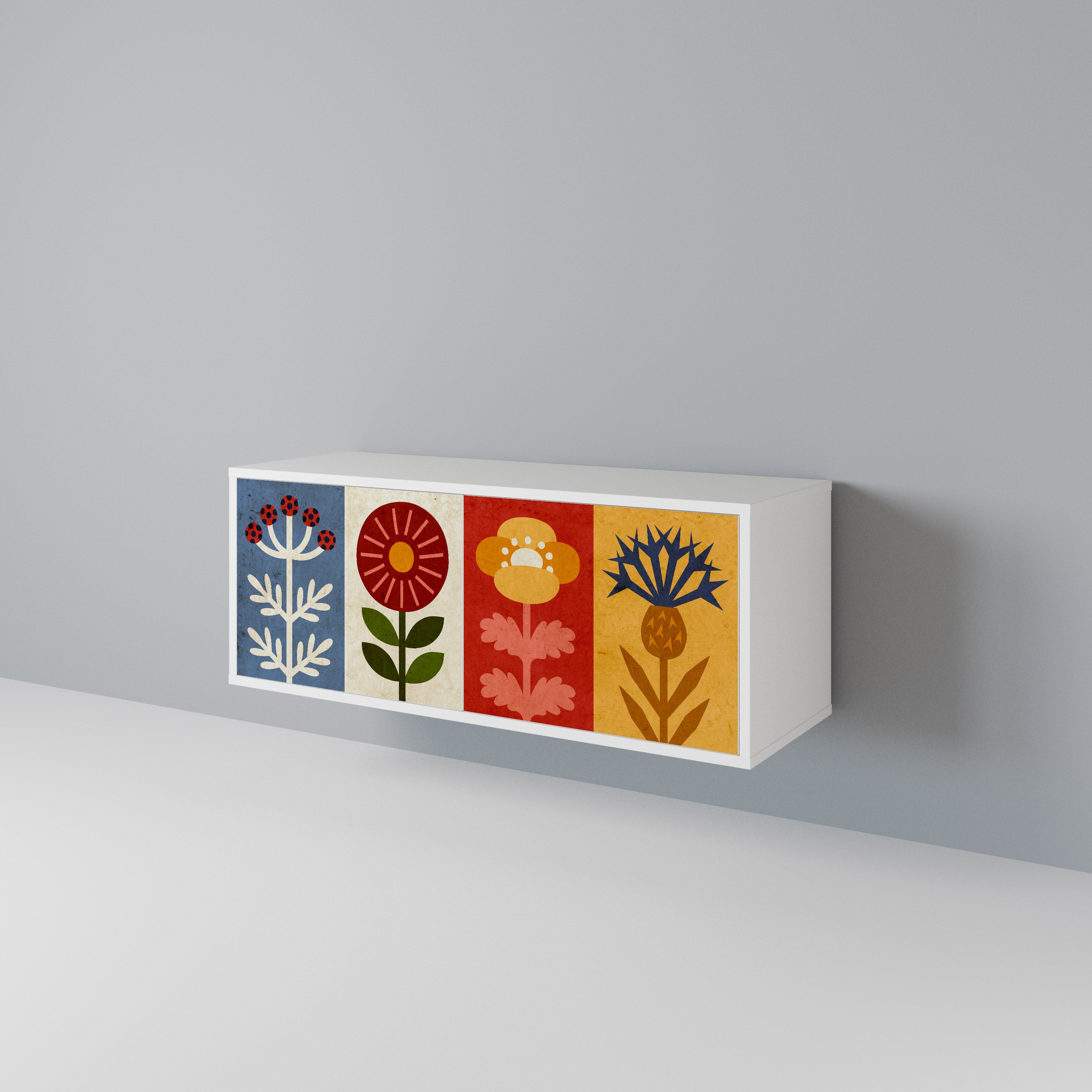 SCANDIC FLOWERET Móvel de TV Compacto de 2 Portas