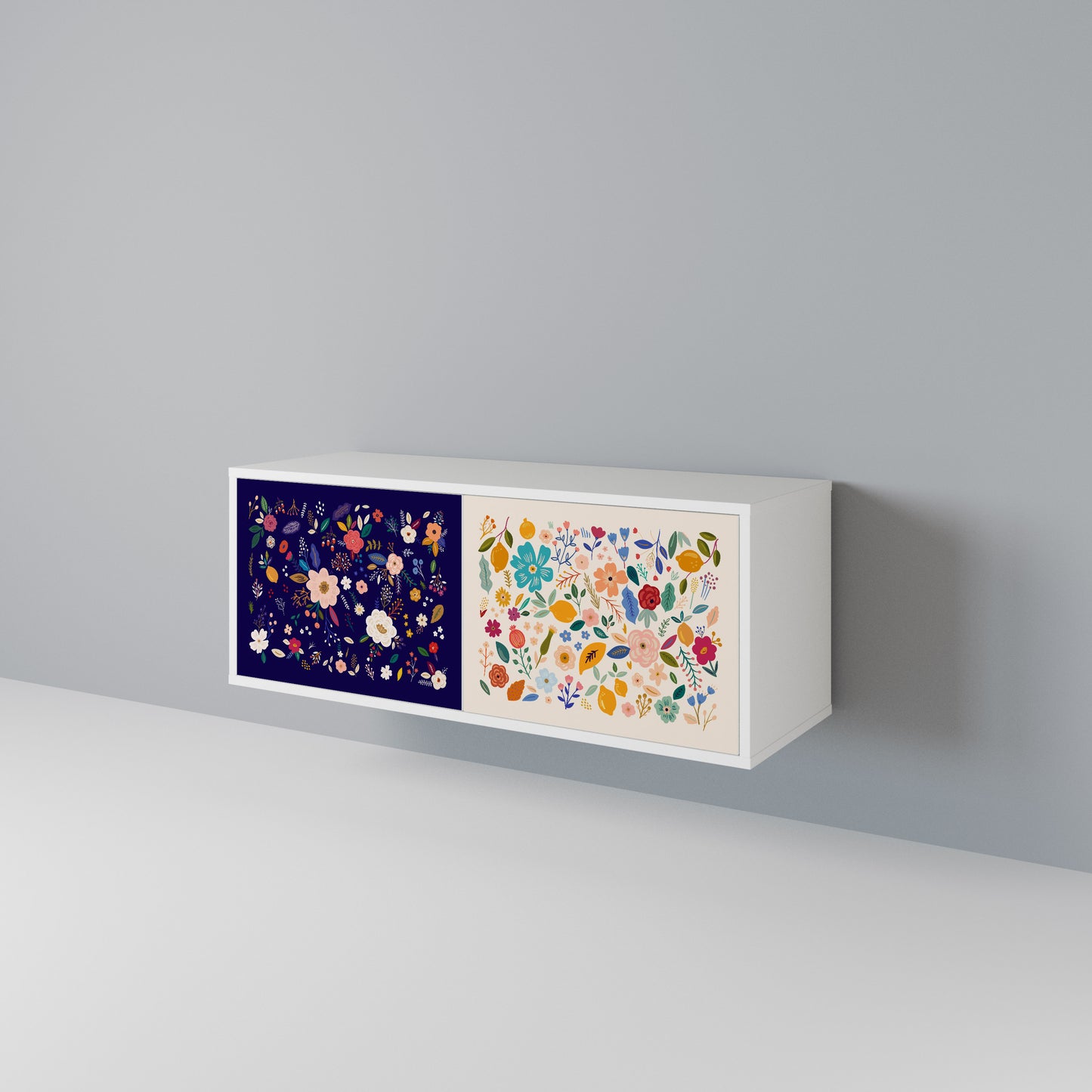 FLORAL COMBINATION Móvel de TV Compacto de 2 Portas