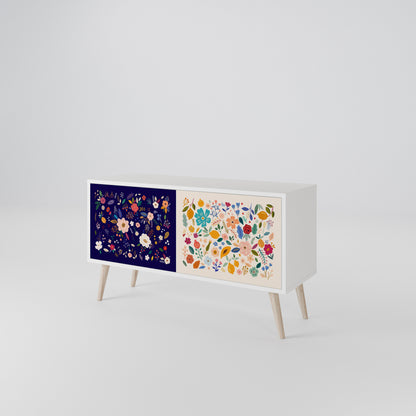 FLORAL COMBINATION Móvel de TV Compacto de 2 Portas
