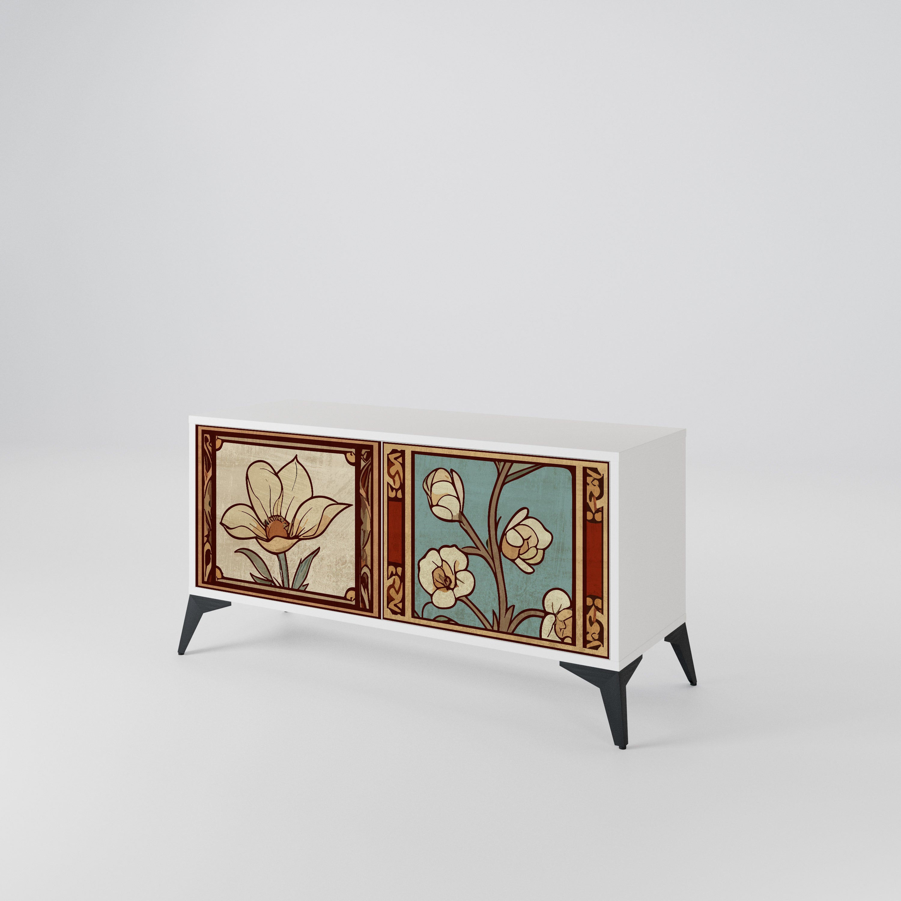 TIMELESS FLORA Móvel de TV Compacto de 2 Portas